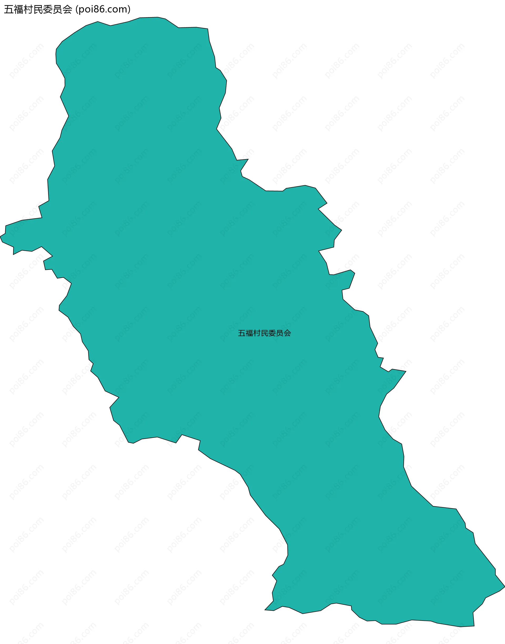 五福村民委员会边界地图