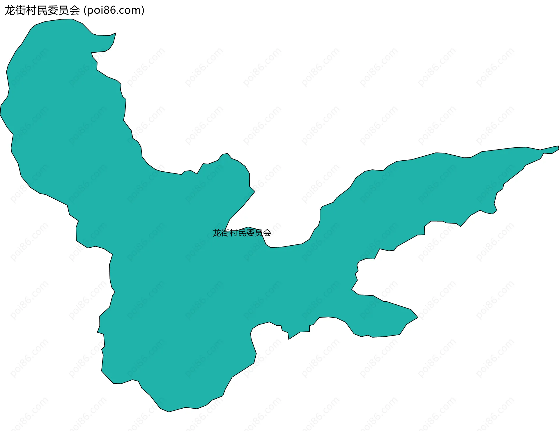 龙街村民委员会边界地图