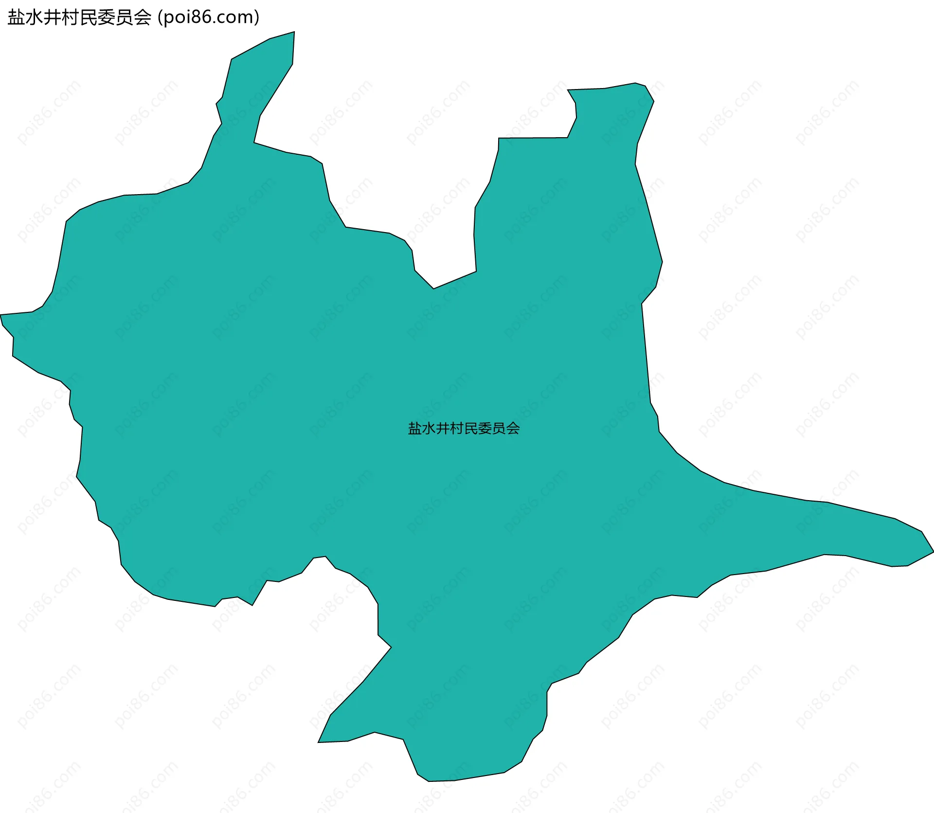 盐水井村民委员会边界地图