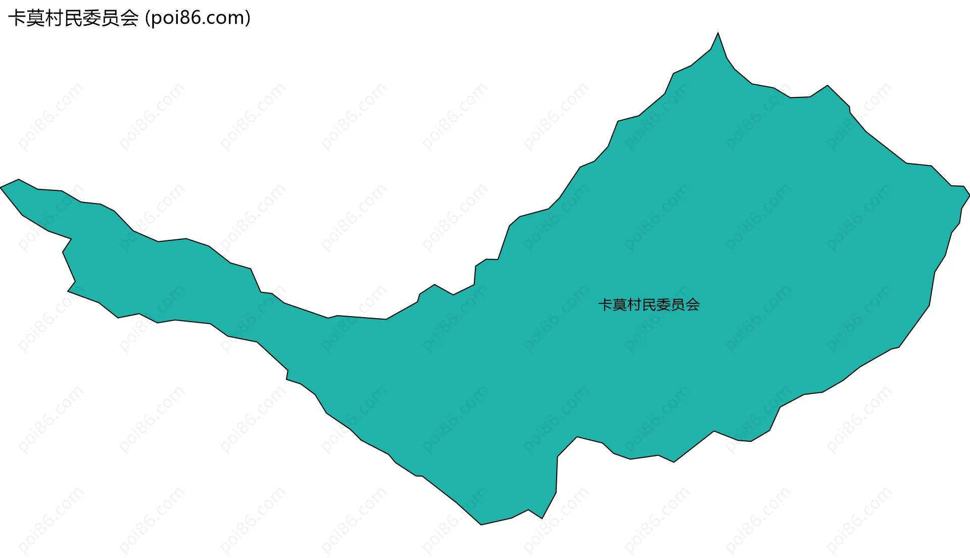 卡莫村民委员会边界地图