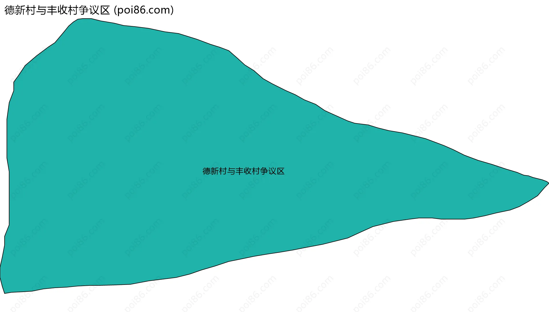 德新村与丰收村争议区边界地图