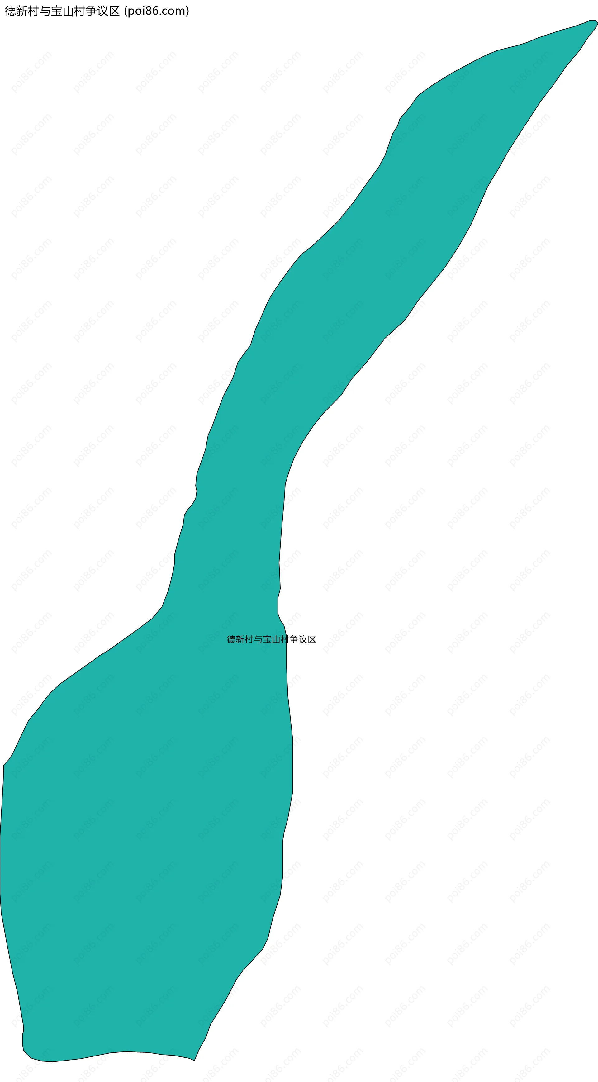 德新村与宝山村争议区边界地图