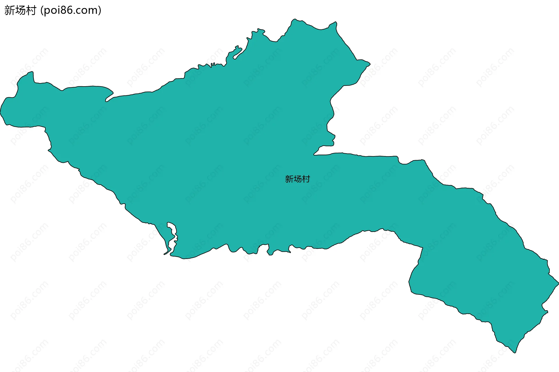 新场村边界地图