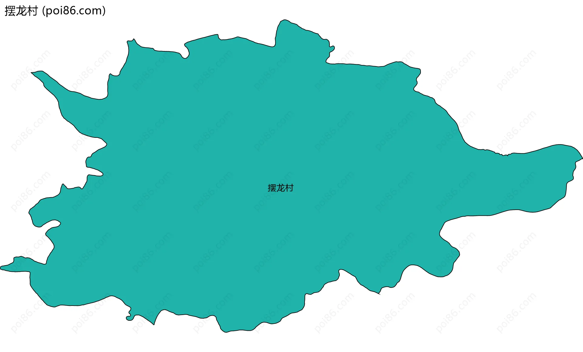 摆龙村边界地图