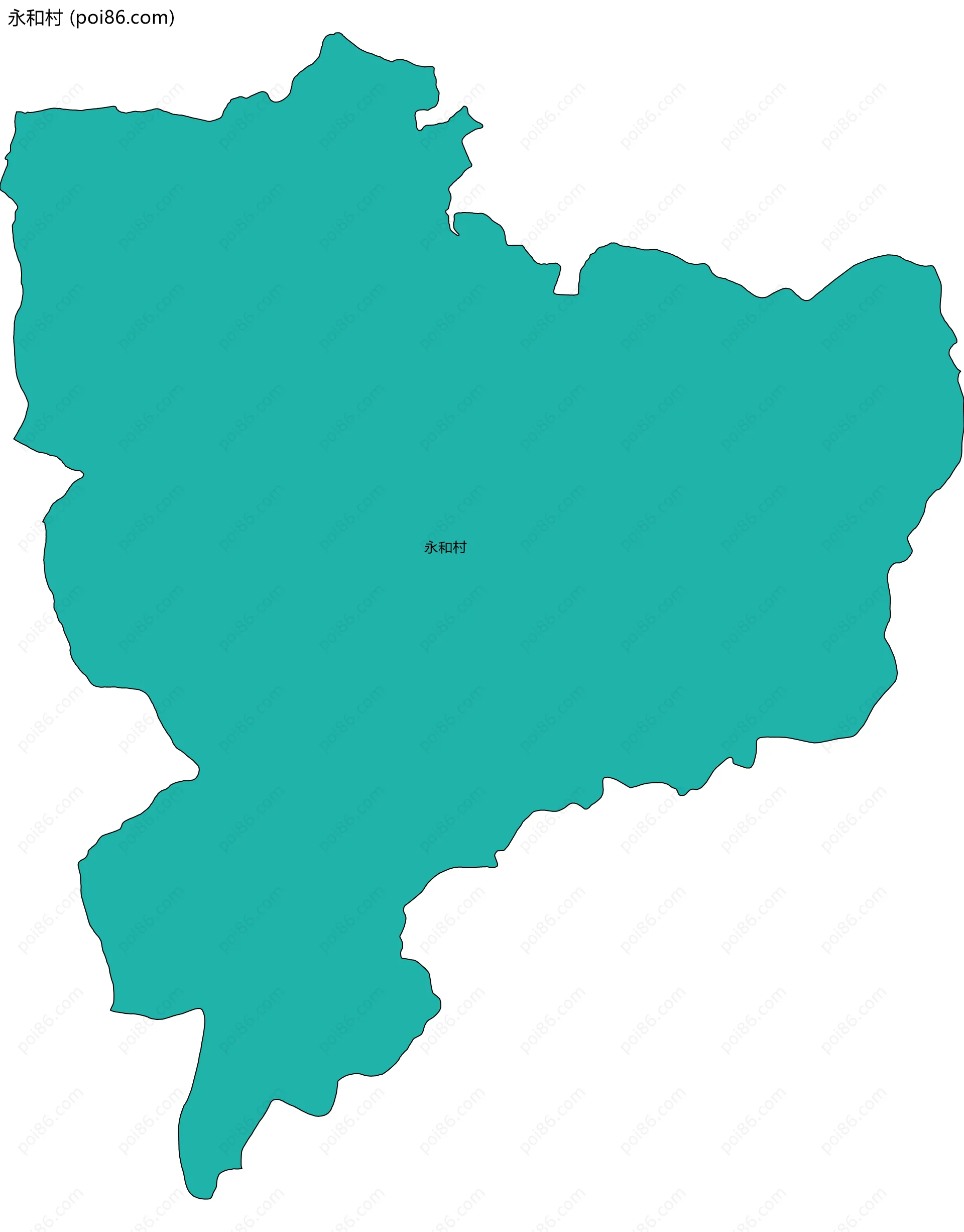 永和村边界地图