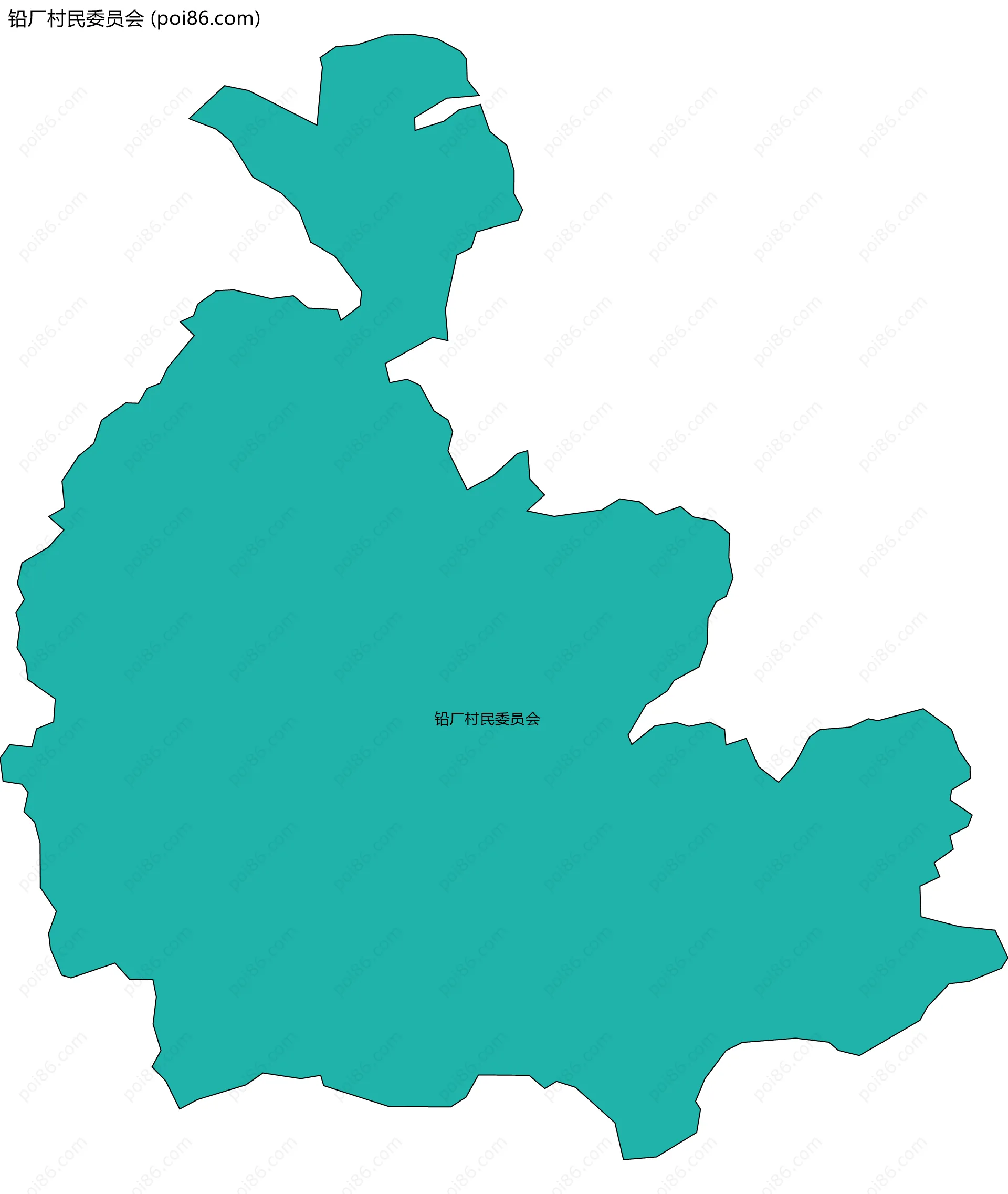 铅厂村民委员会边界地图