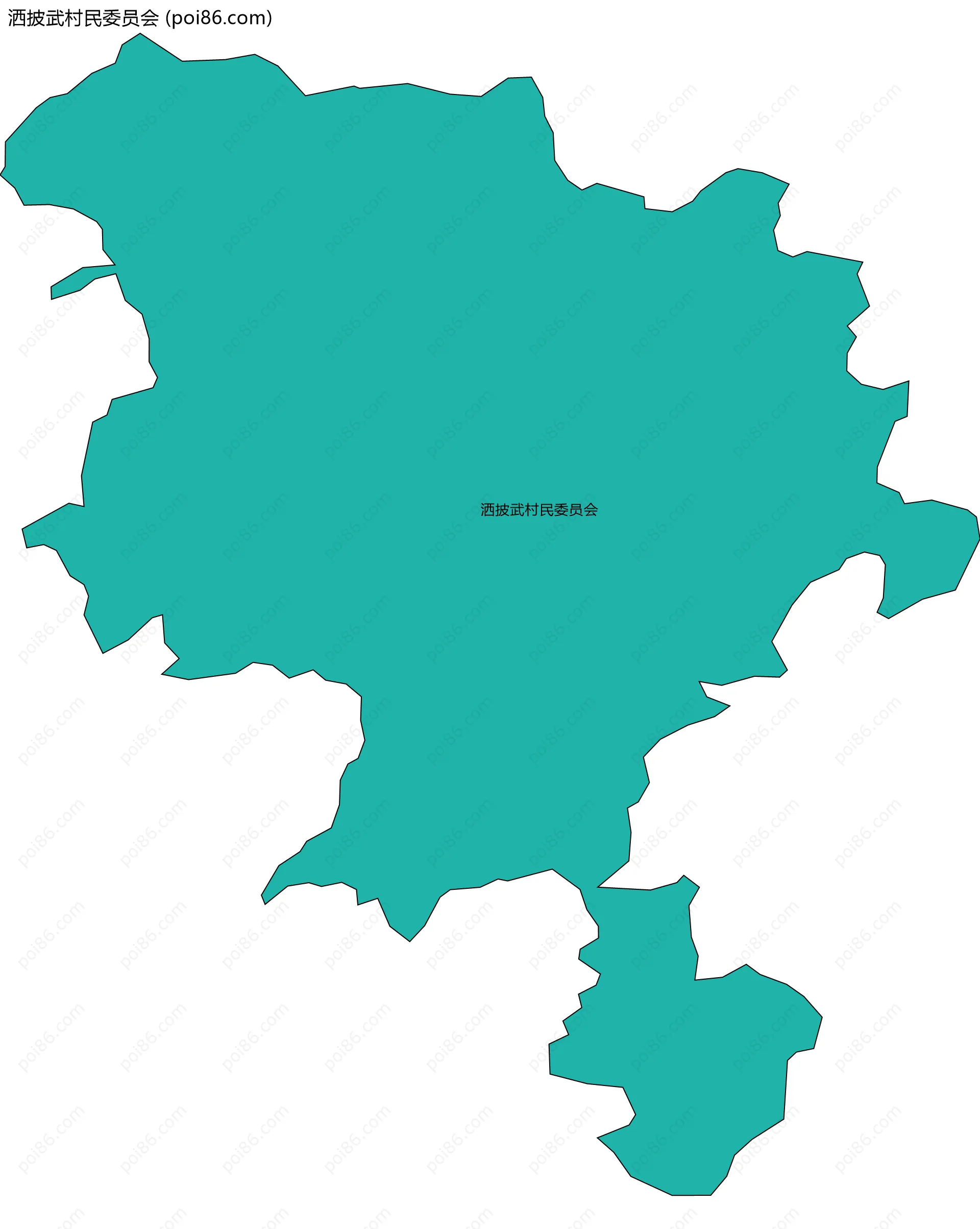 洒披武村民委员会边界地图