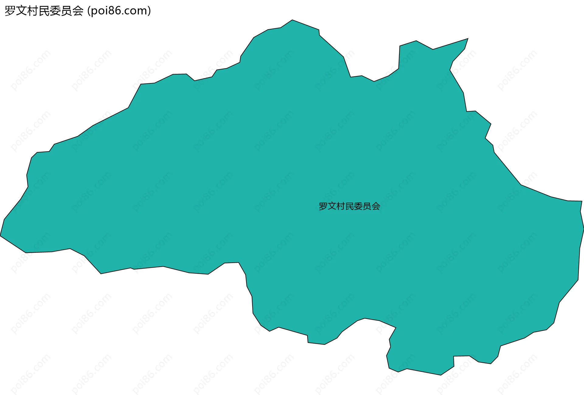 罗文村民委员会边界地图
