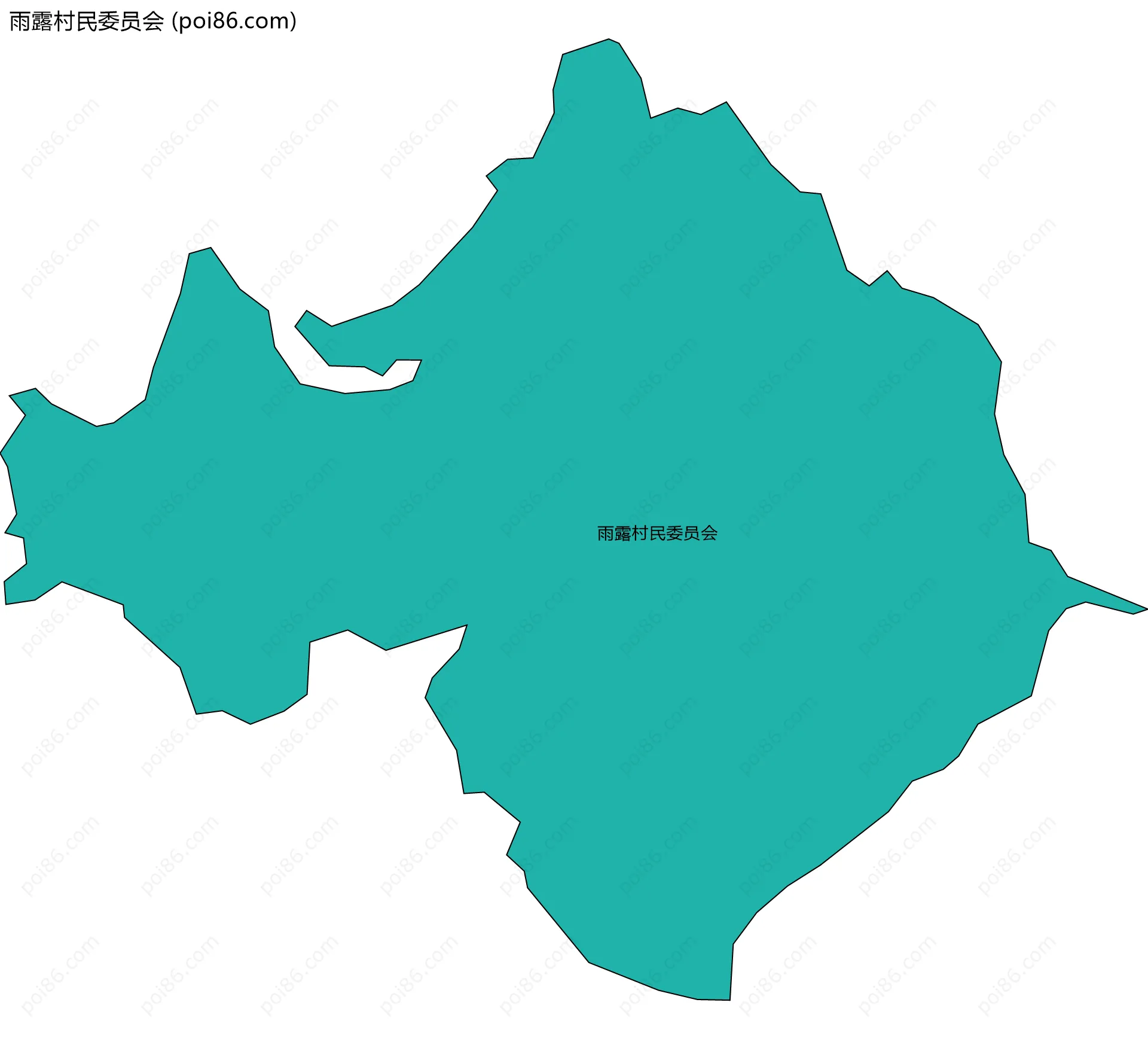 雨露村民委员会边界地图