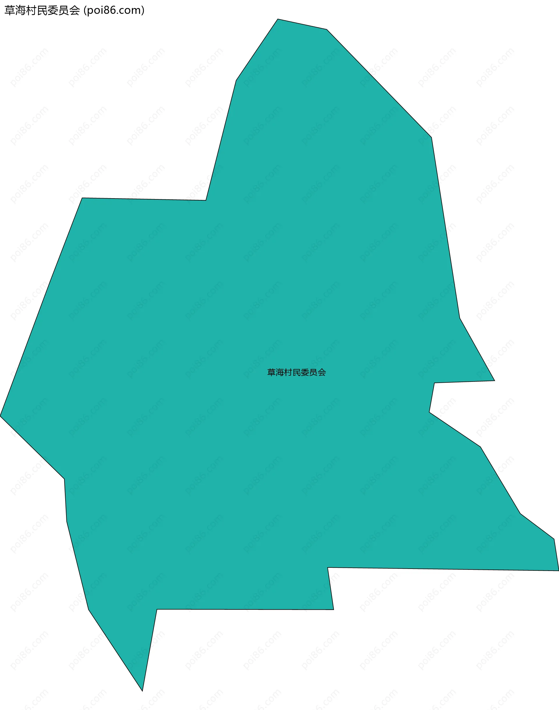 草海村民委员会边界地图