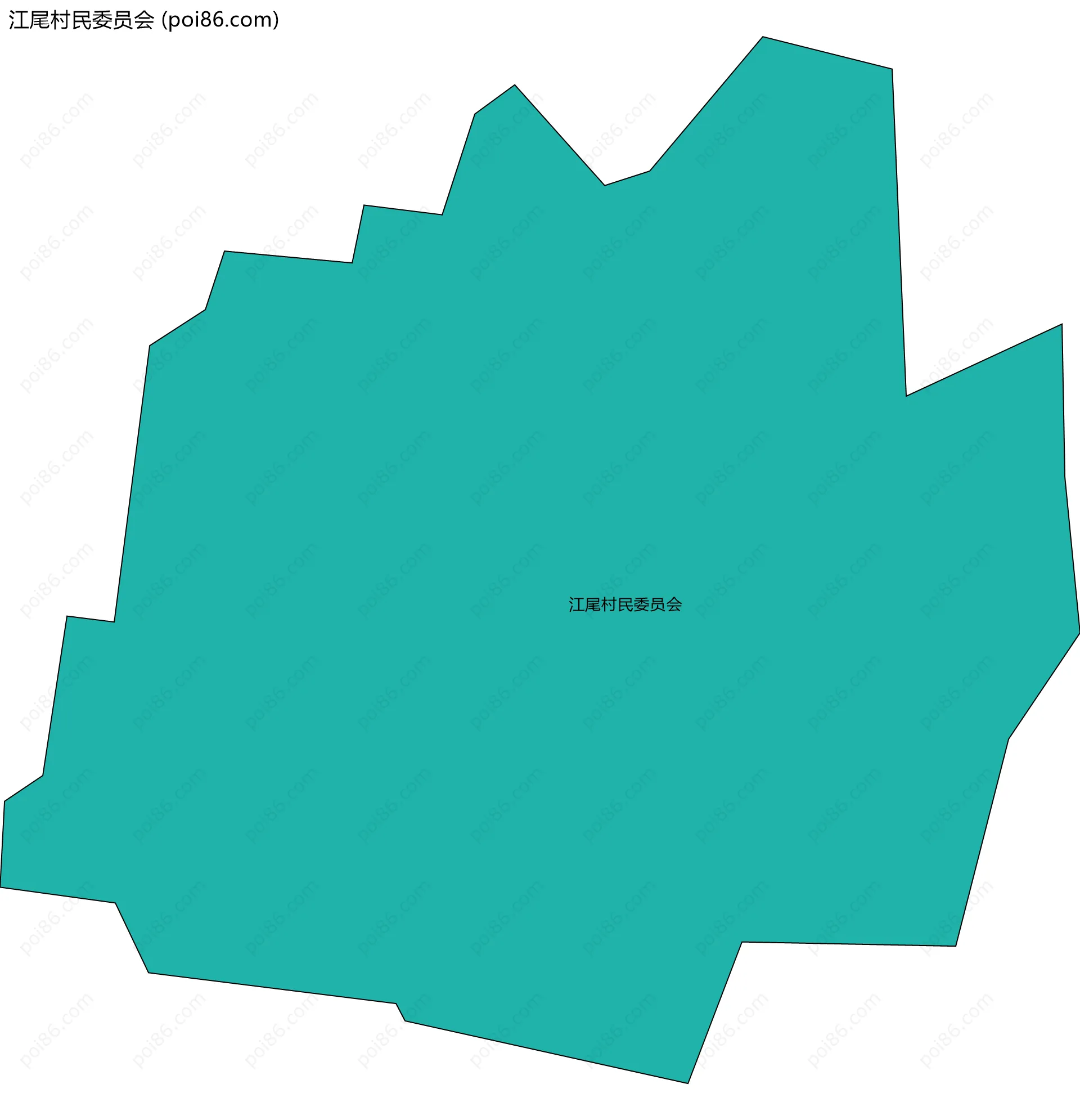 江尾村民委员会边界地图