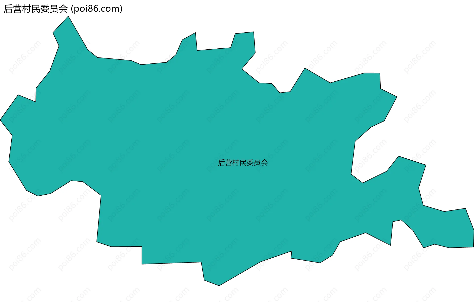 后营村民委员会边界地图