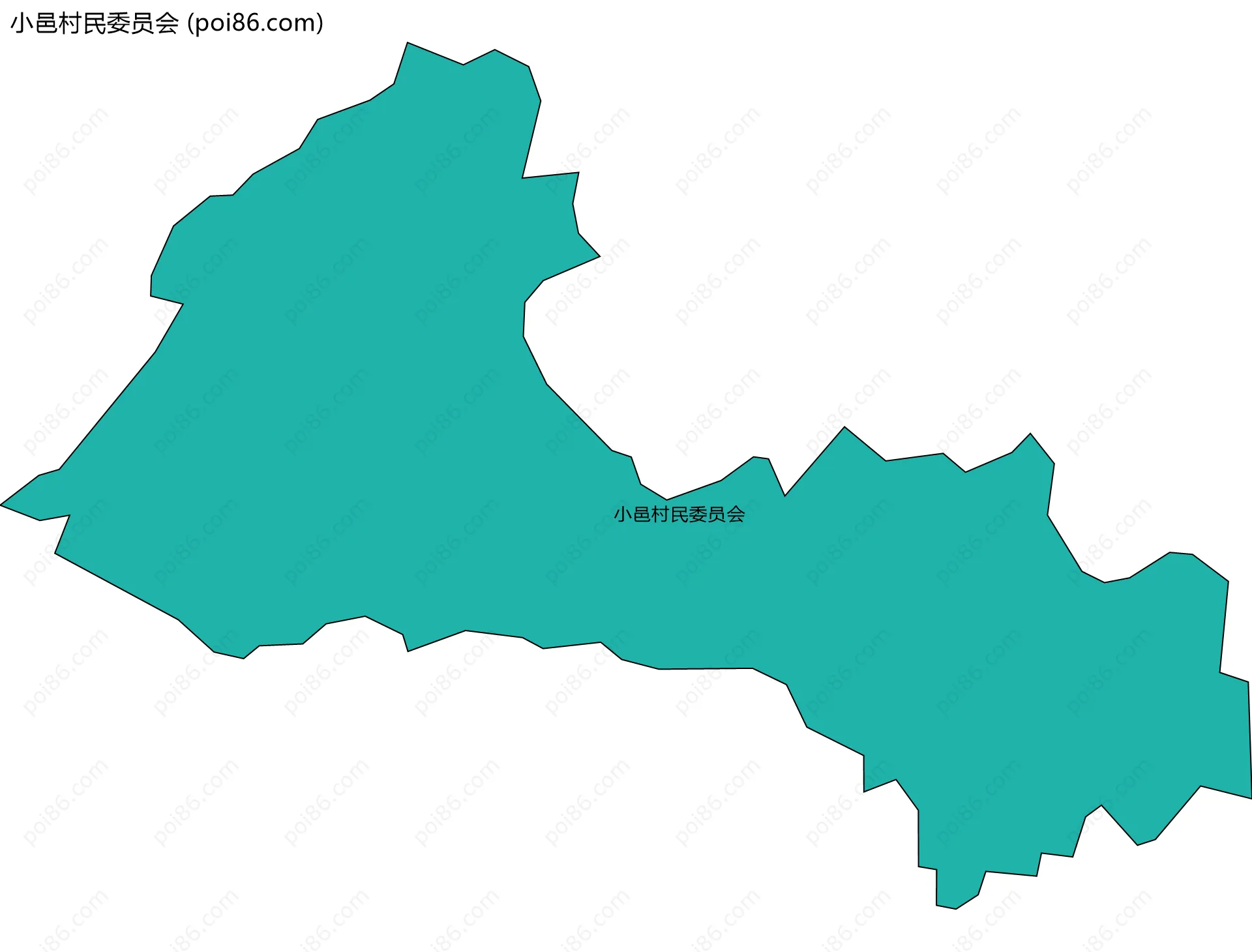 小邑村民委员会边界地图