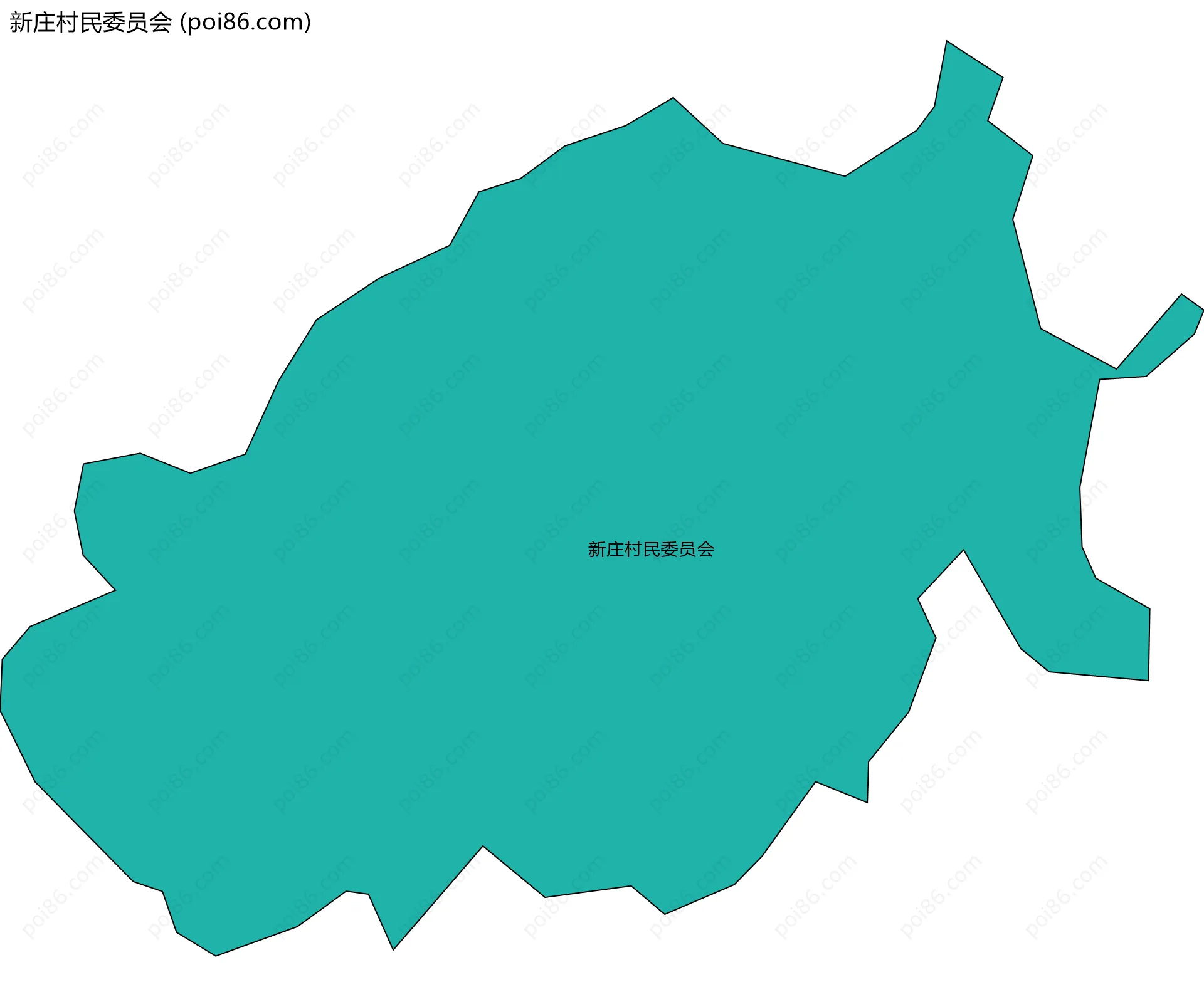 新庄村民委员会边界地图