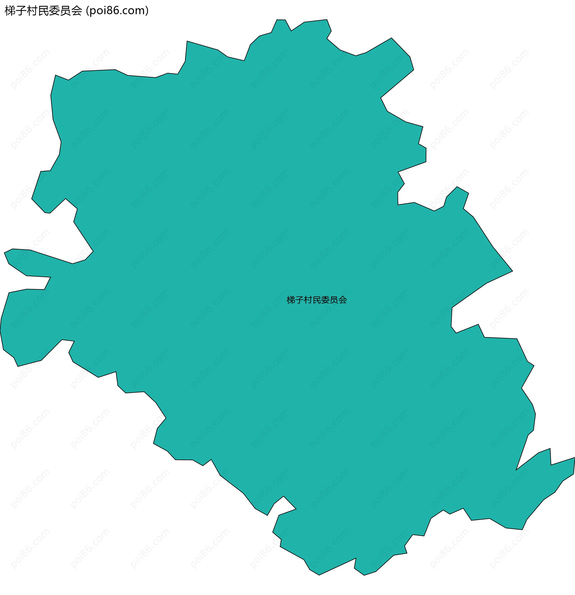 梯子村民委员会边界地图
