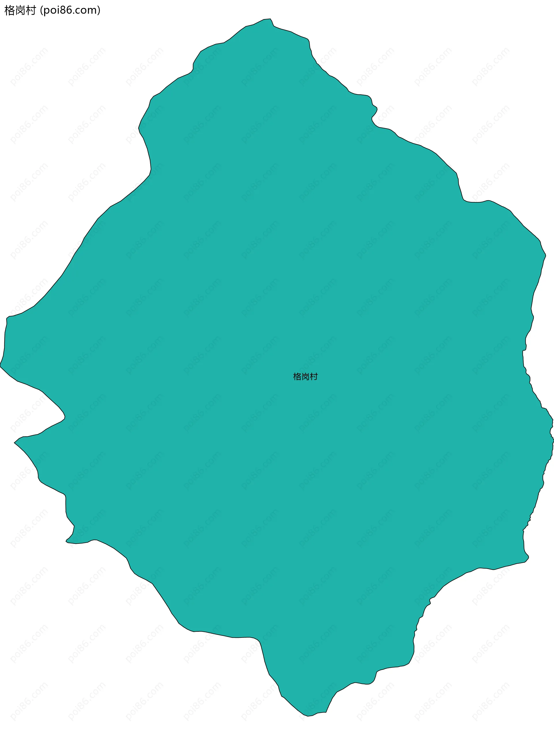 格岗村边界地图