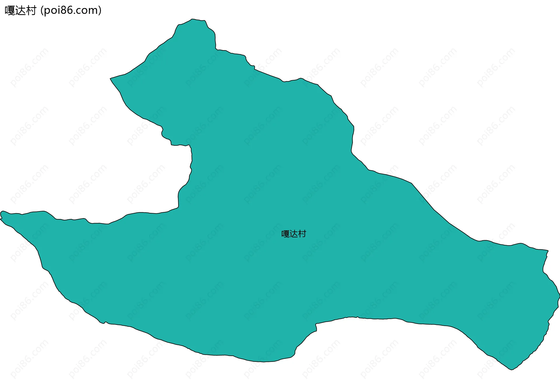 嘎达村边界地图
