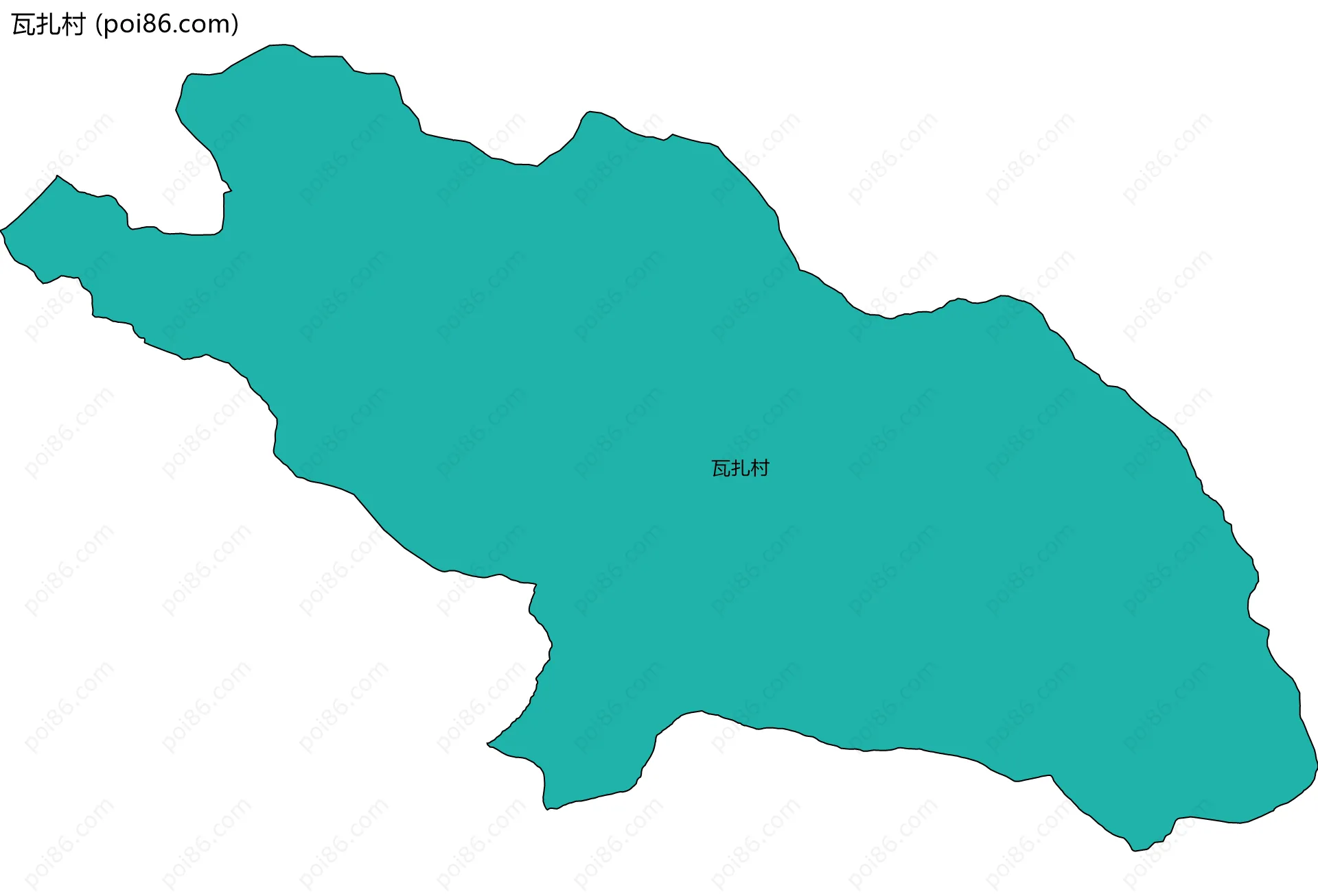 瓦扎村边界地图