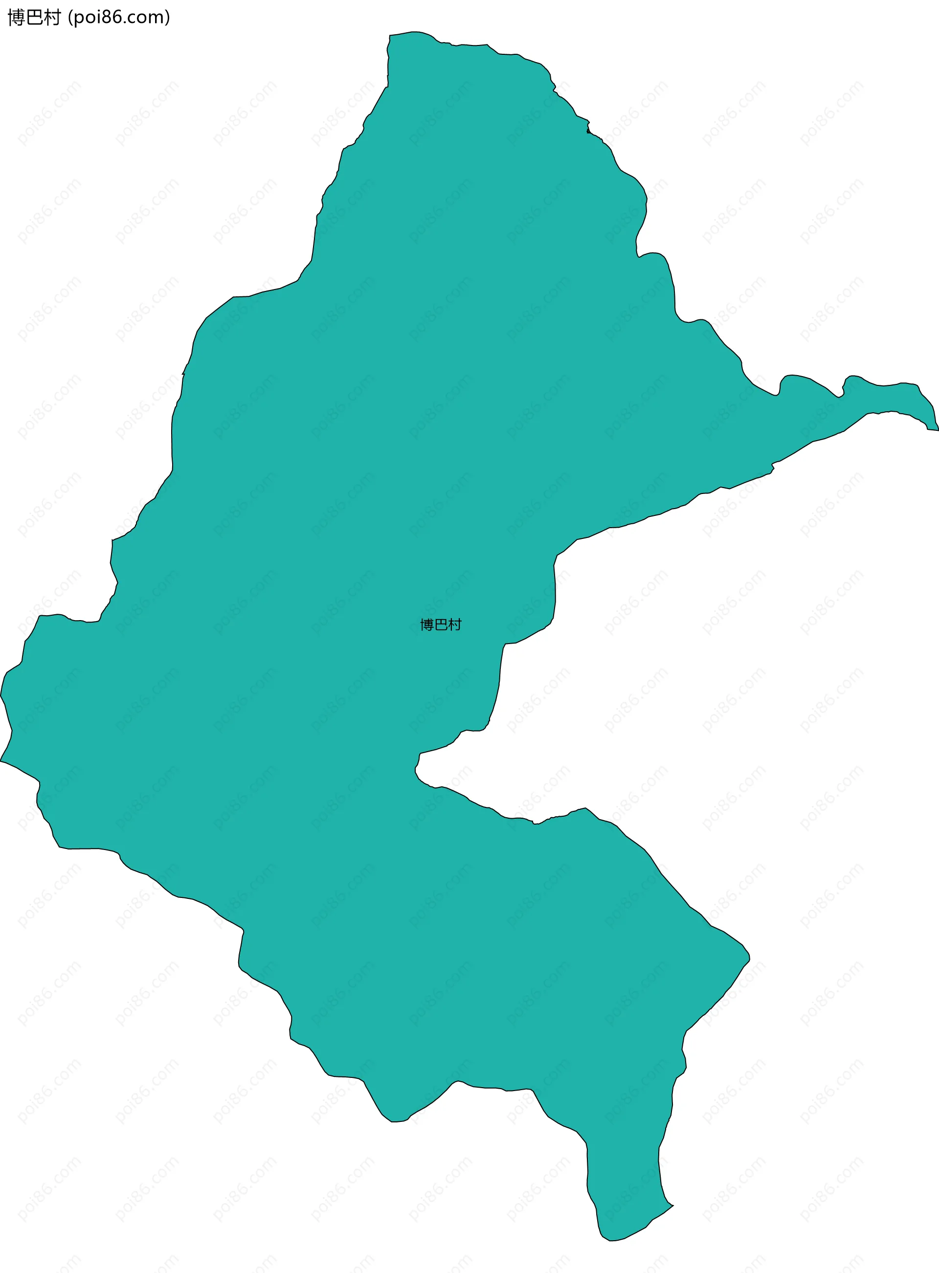 博巴村边界地图