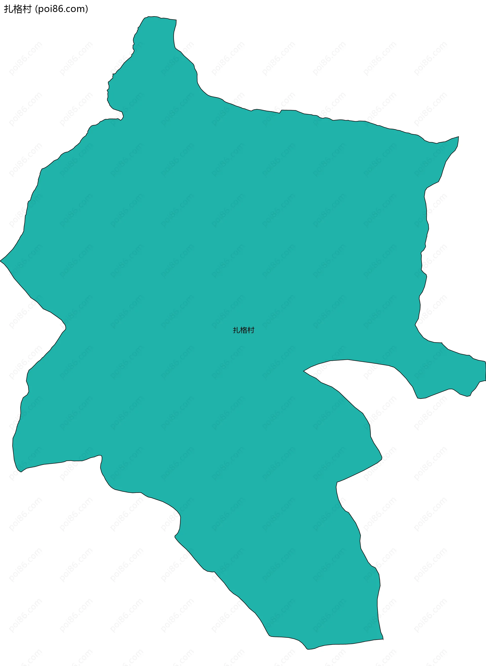 扎格村边界地图