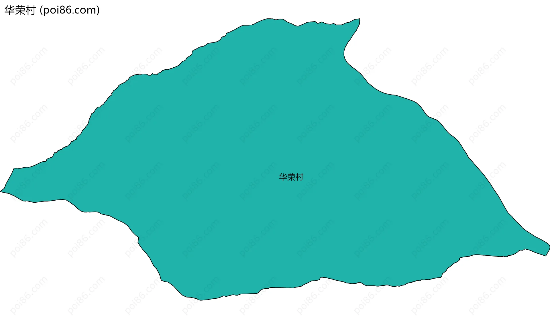华荣村边界地图