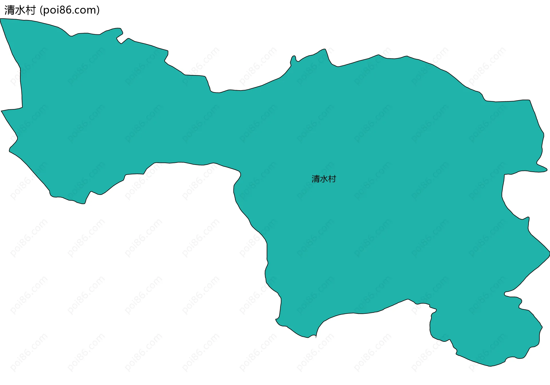 清水村边界地图