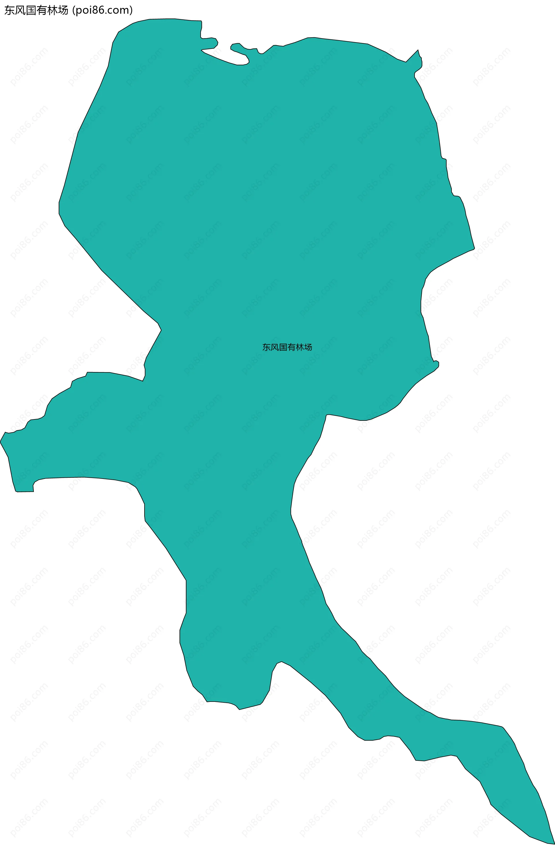 东风国有林场边界地图