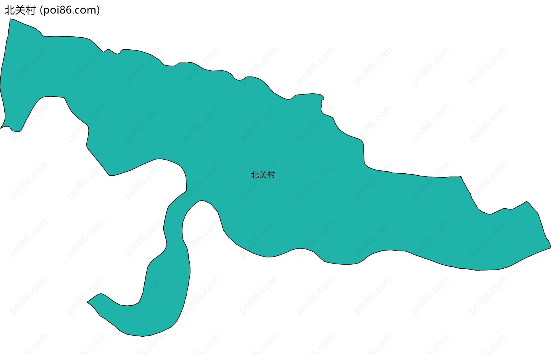 北关村边界地图