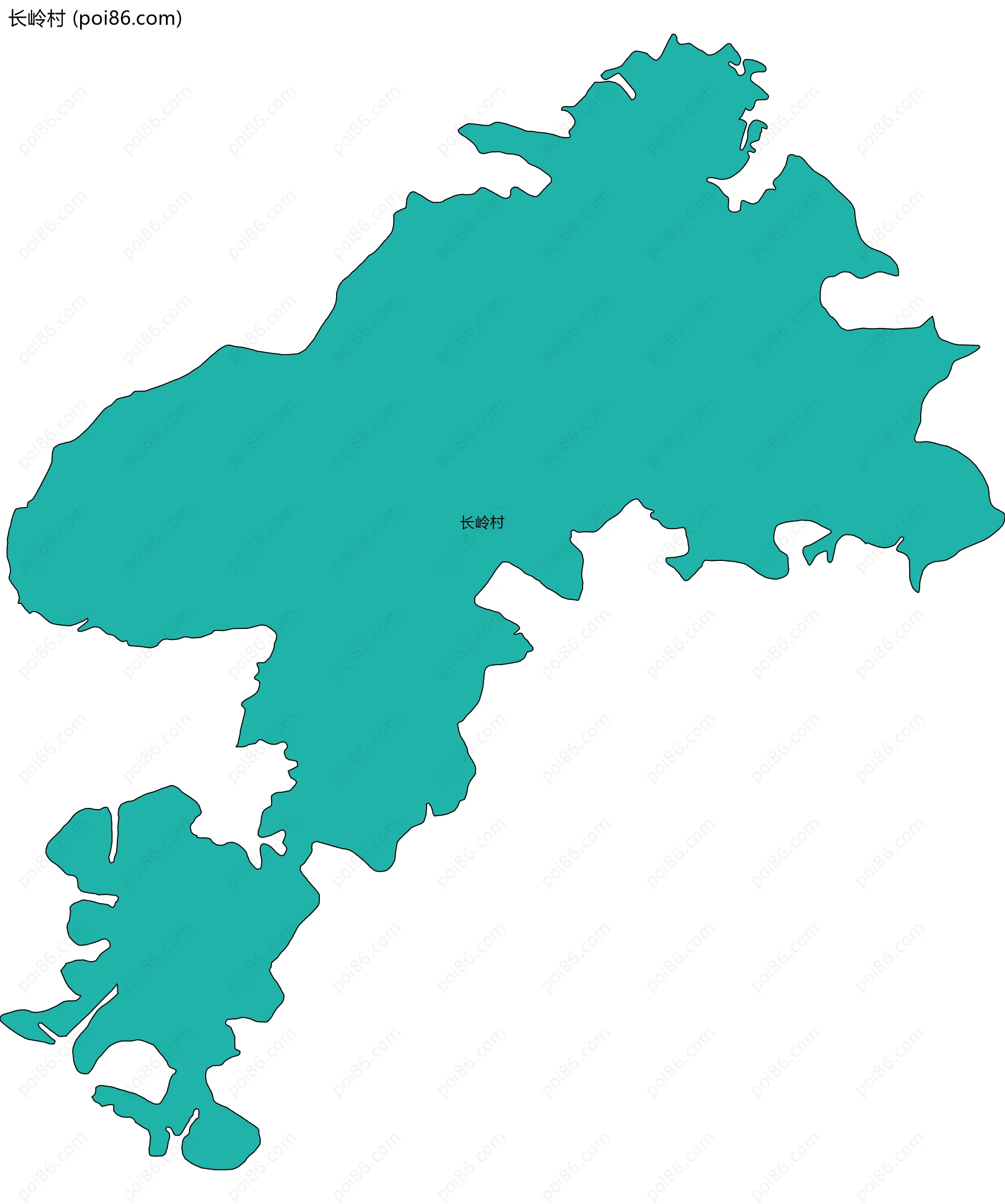 长岭村边界地图