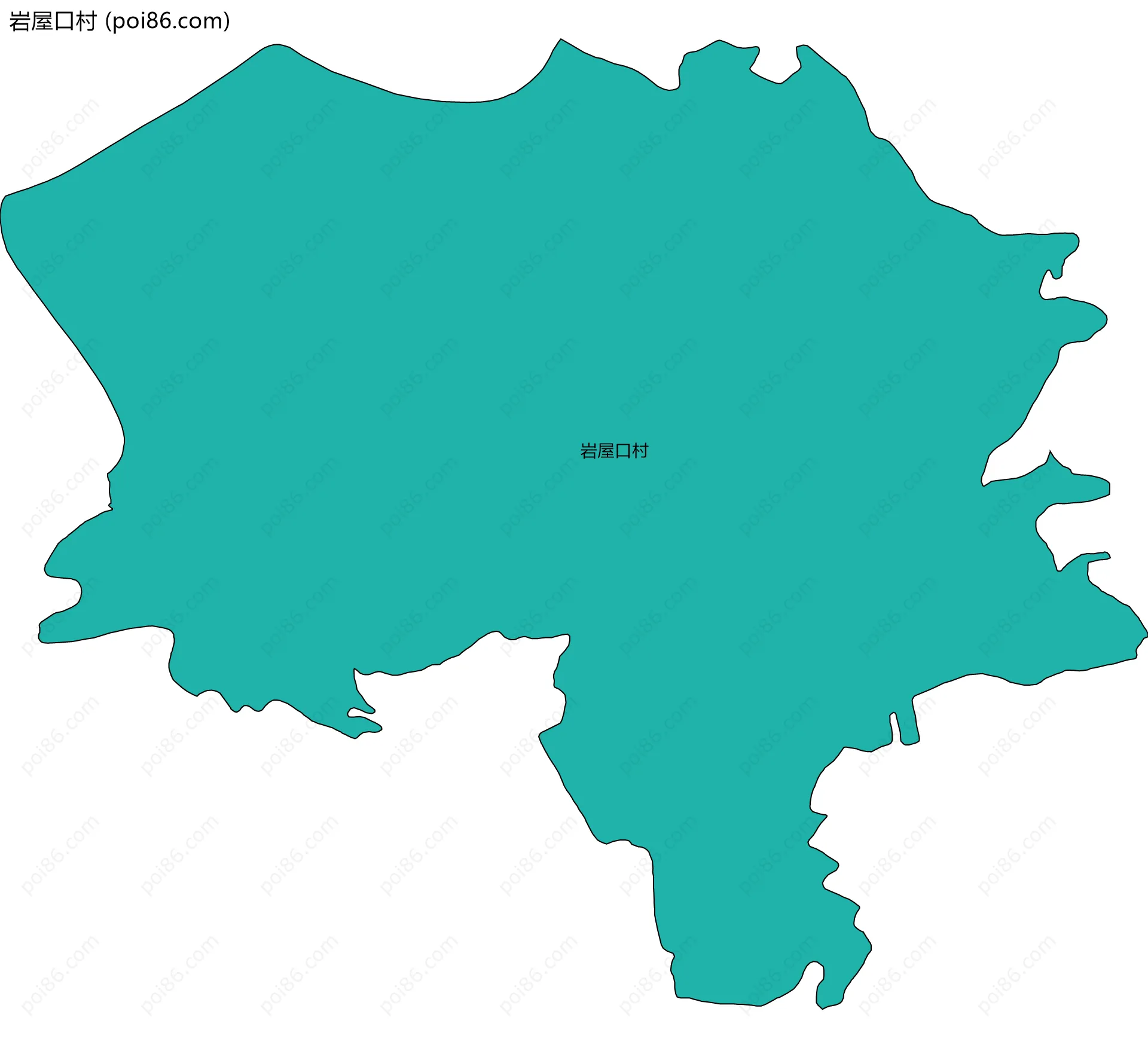 岩屋口村边界地图