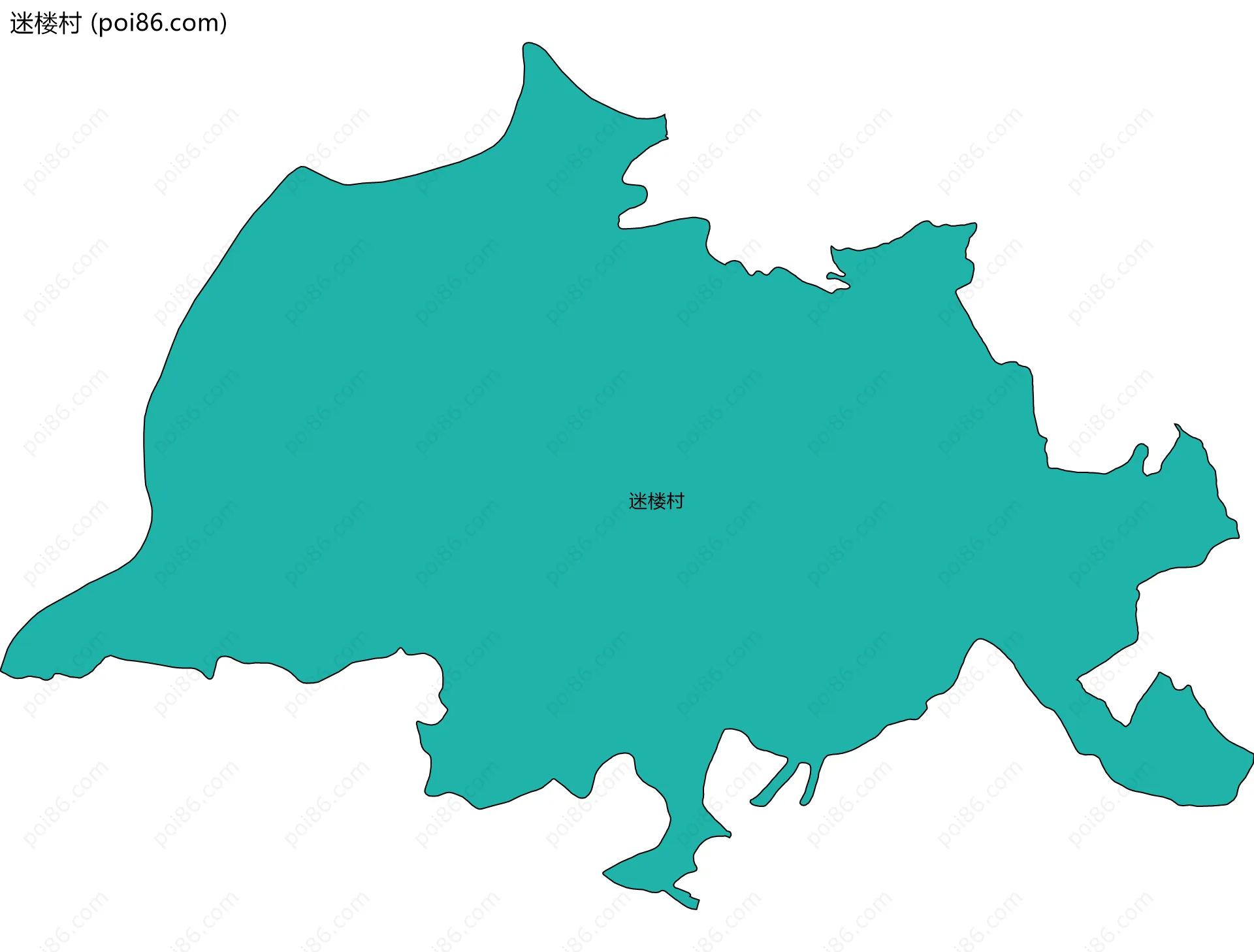 迷楼村边界地图