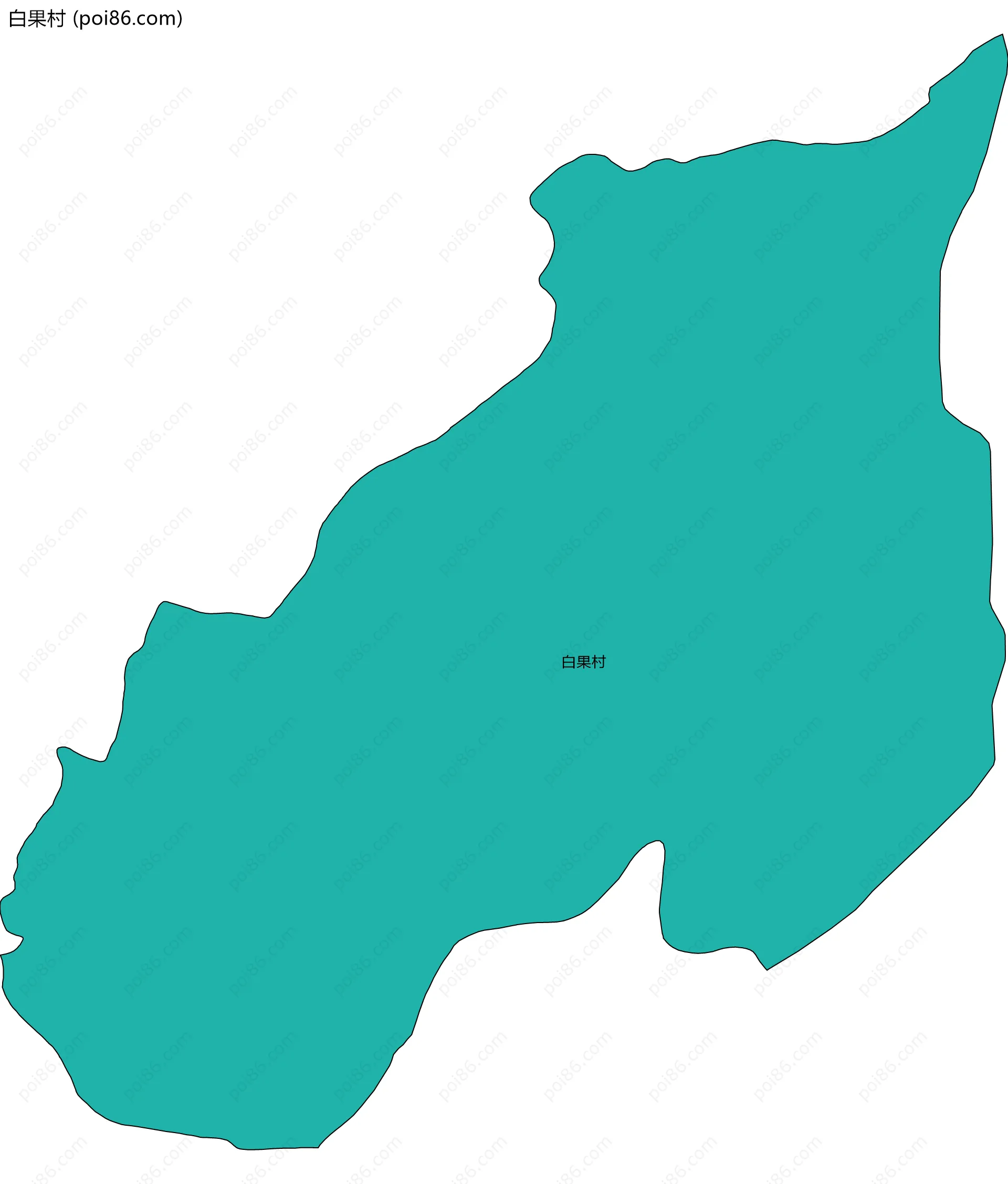 白果村边界地图