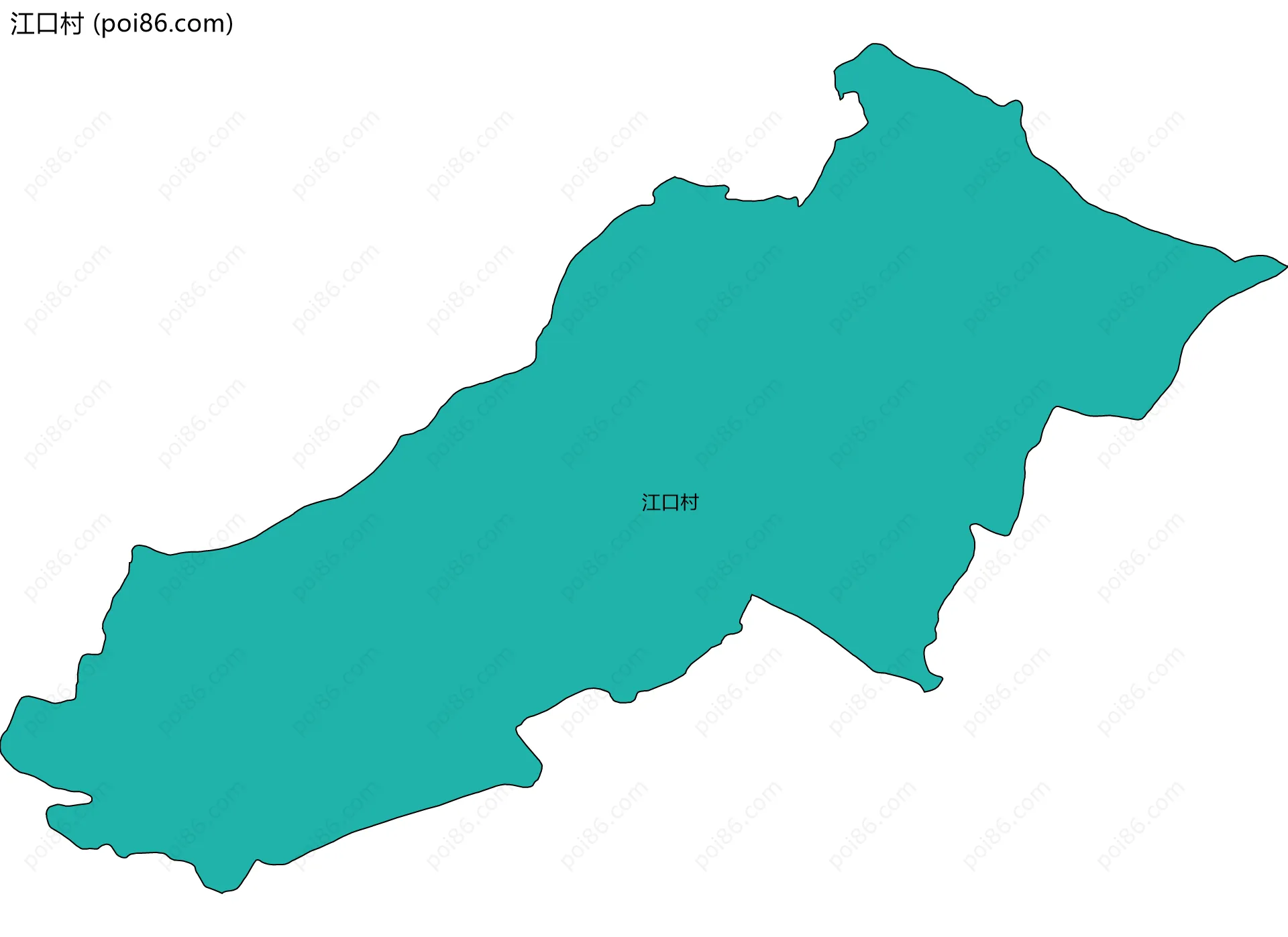 江口村边界地图