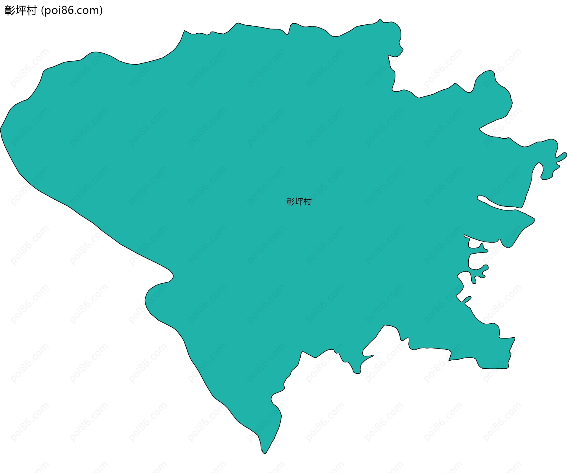 彰坪村边界地图