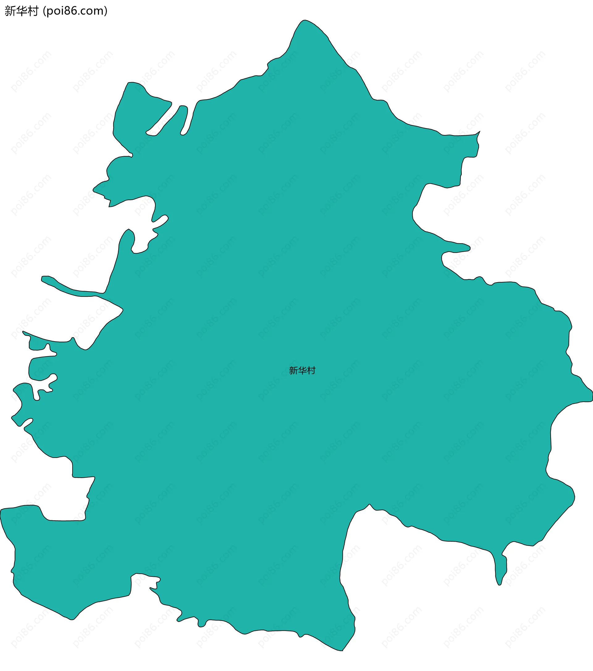 新华村边界地图