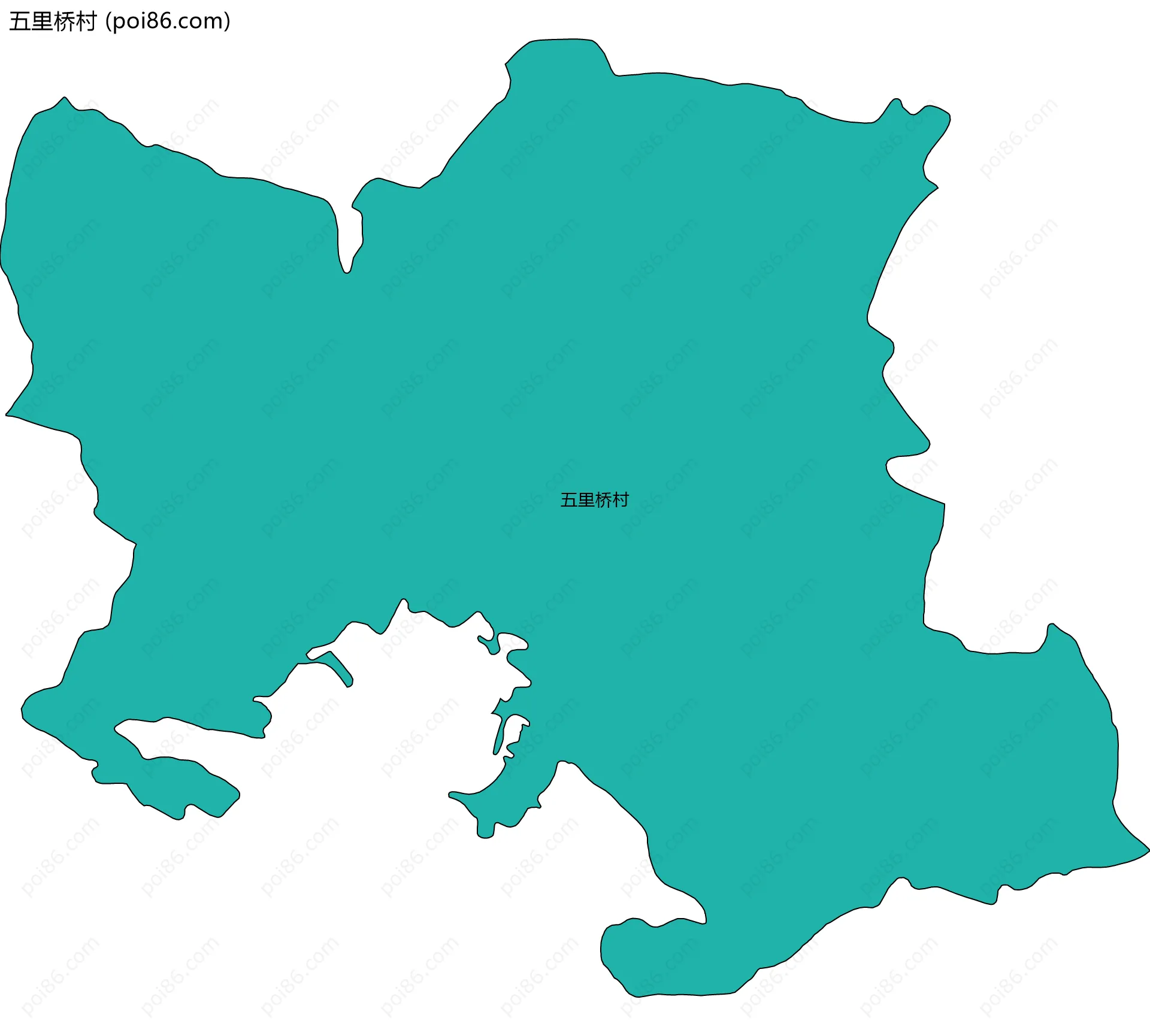 五里桥村边界地图