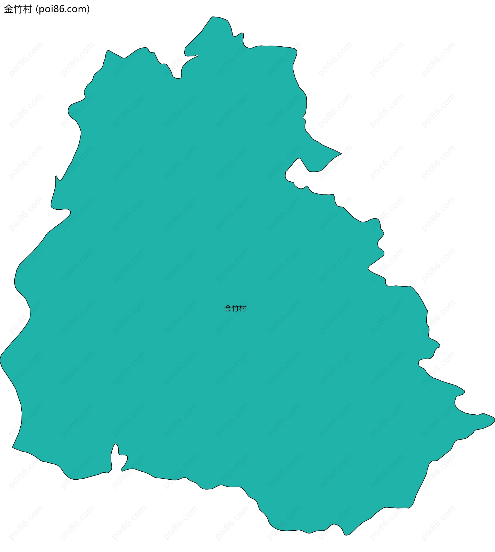 金竹村边界地图