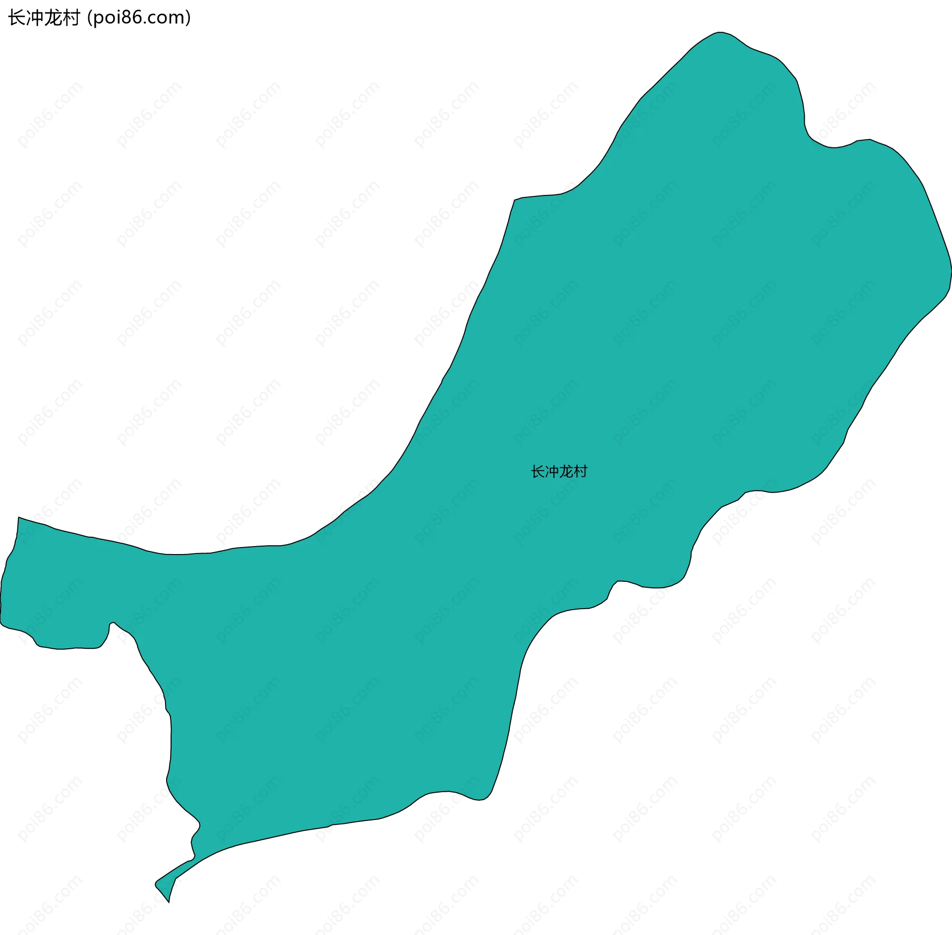 长冲龙村边界地图