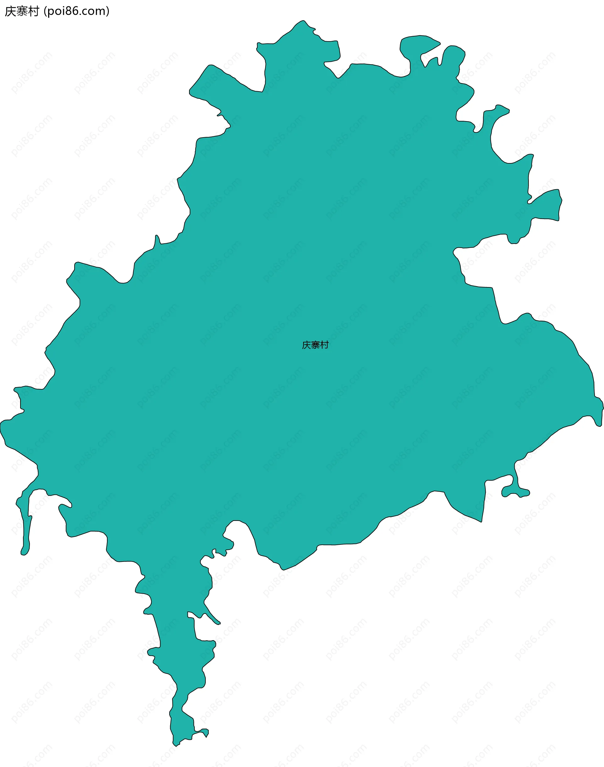 庆寨村边界地图