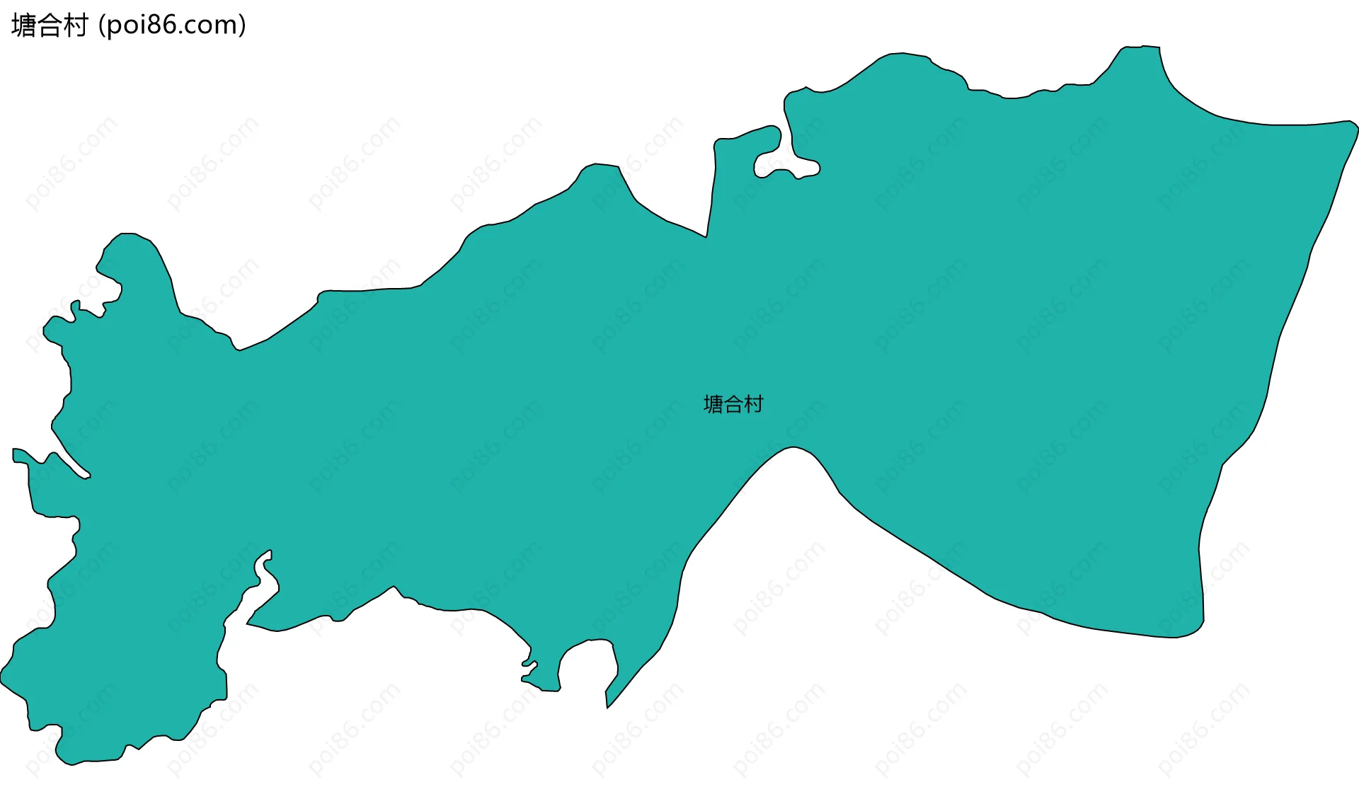 塘合村边界地图