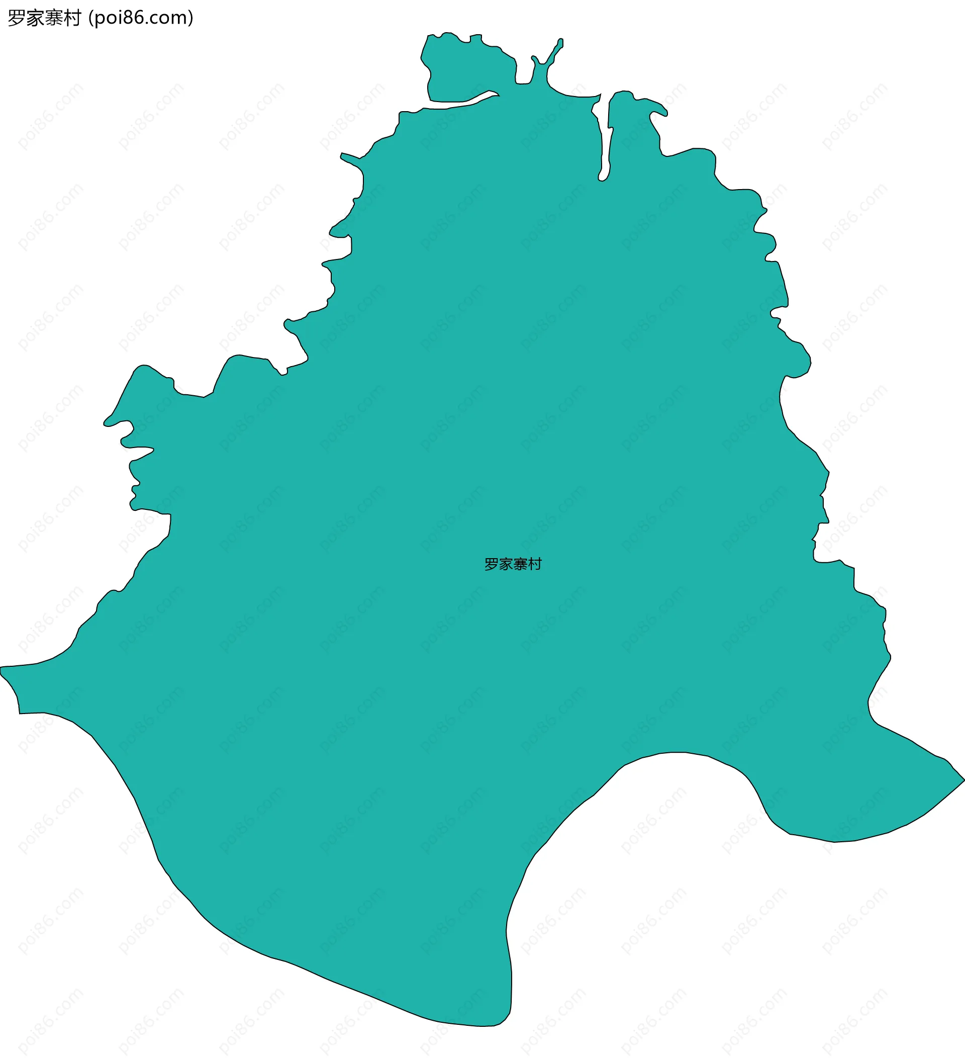 罗家寨村边界地图