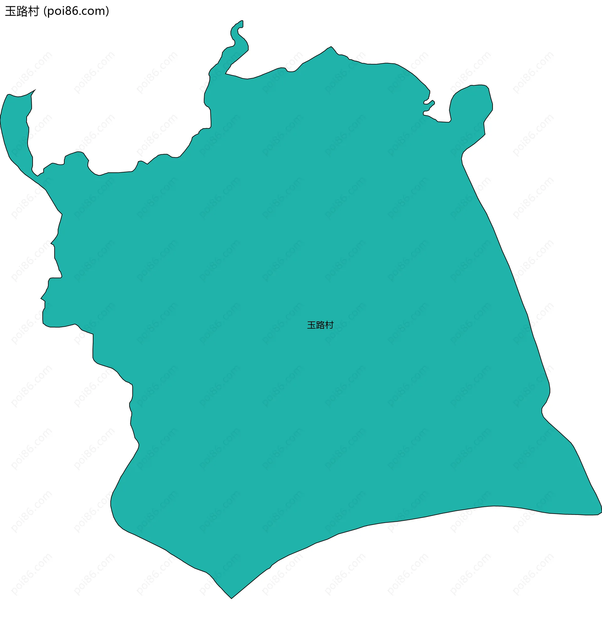 玉路村边界地图