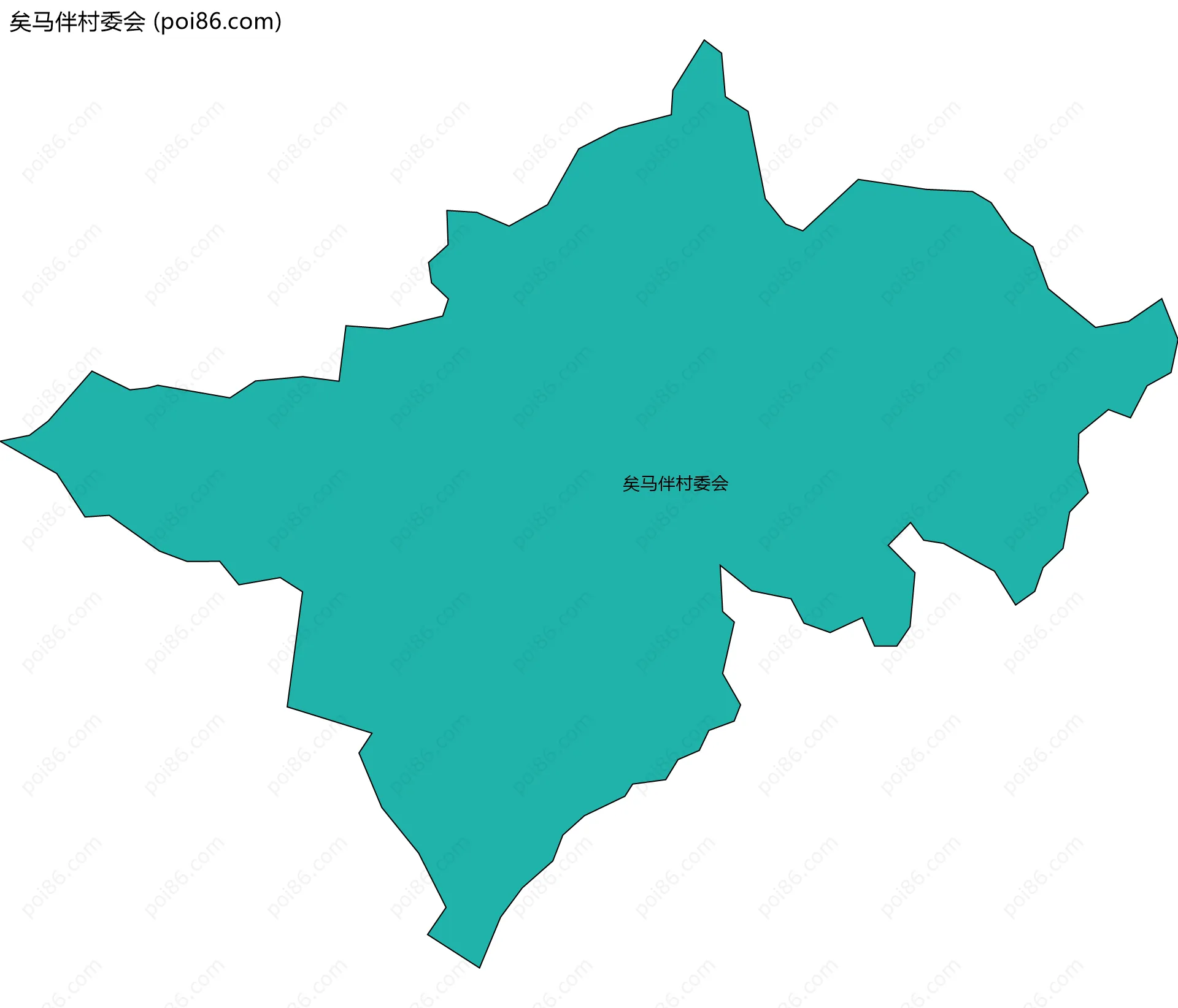 矣马伴村委会边界地图