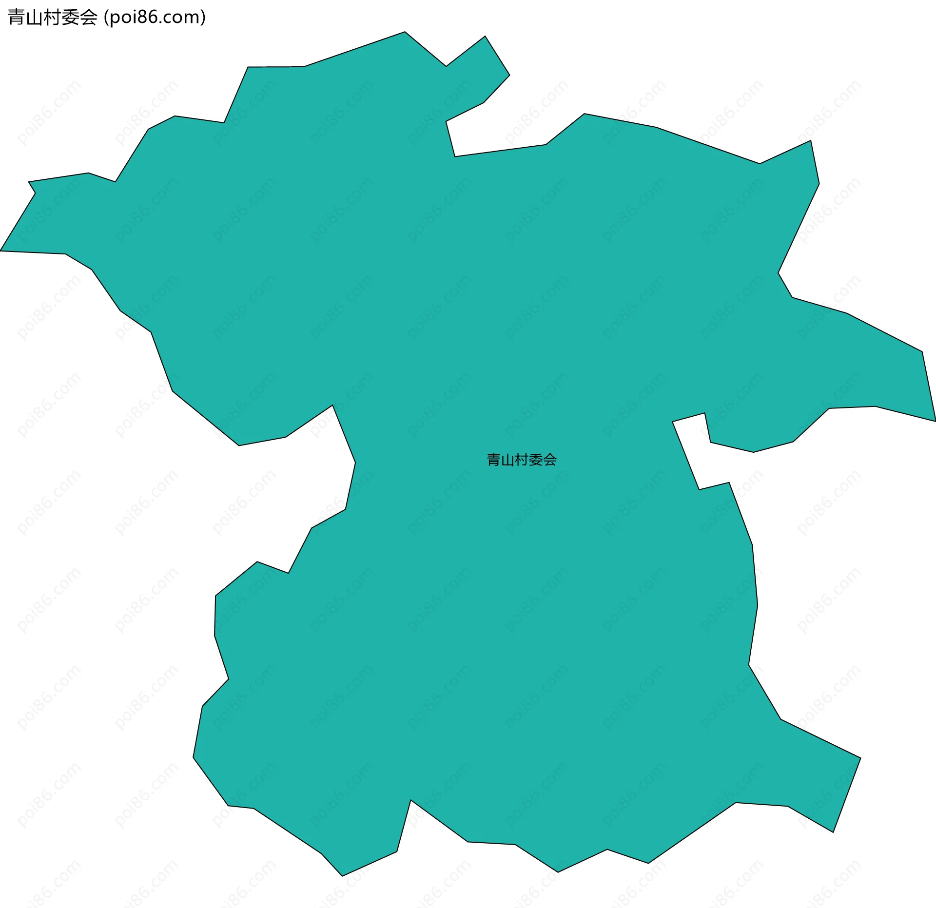 青山村委会边界地图