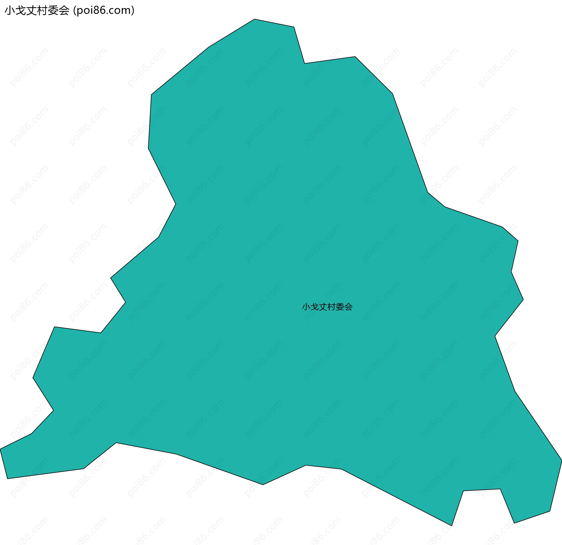 小戈丈村委会边界地图
