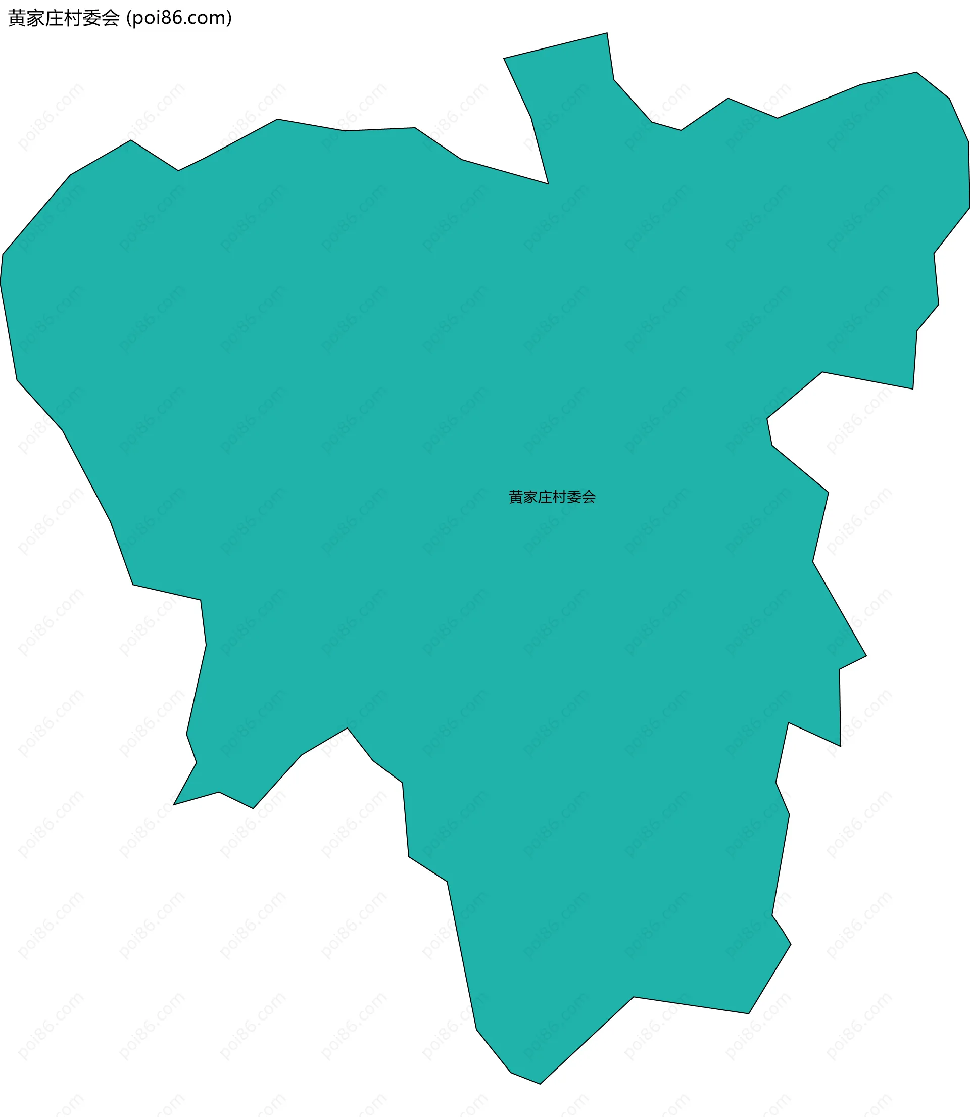 黄家庄村委会边界地图