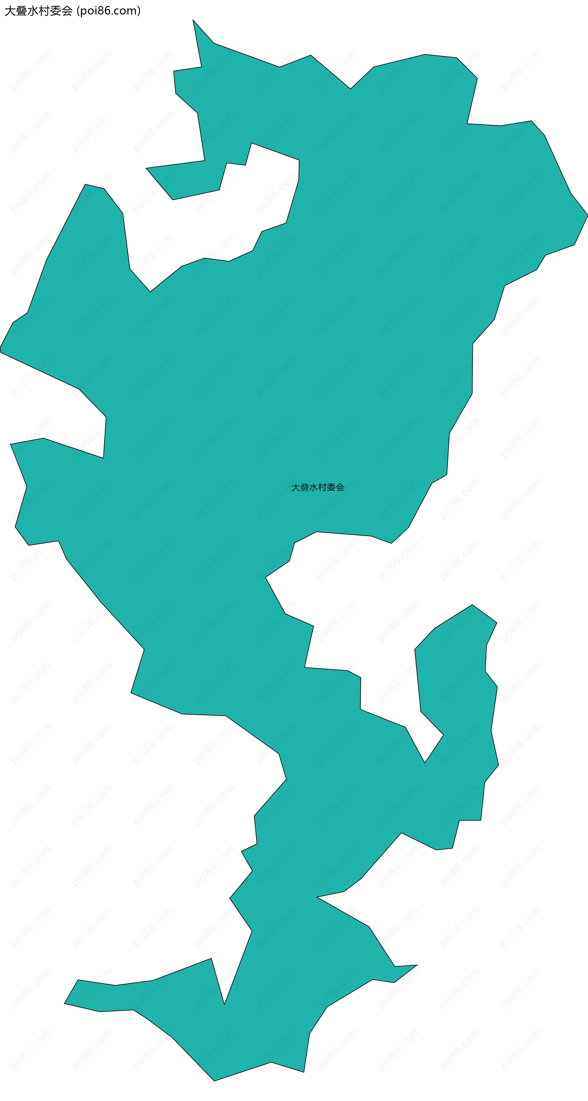 大叠水村委会边界地图