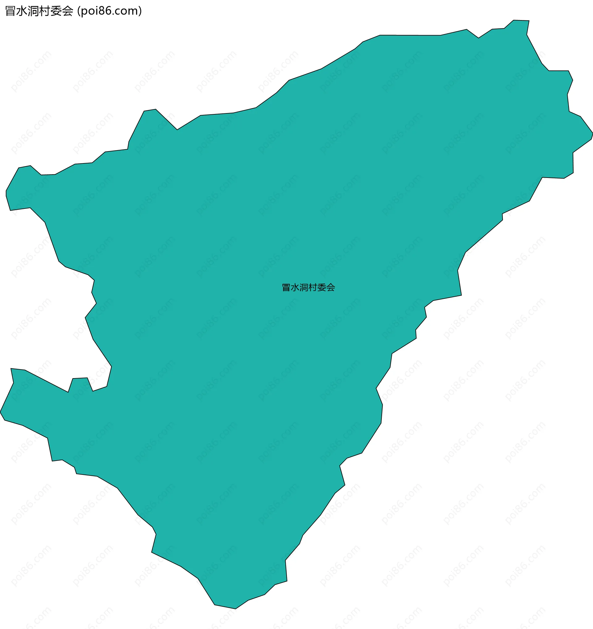 冒水洞村委会边界地图