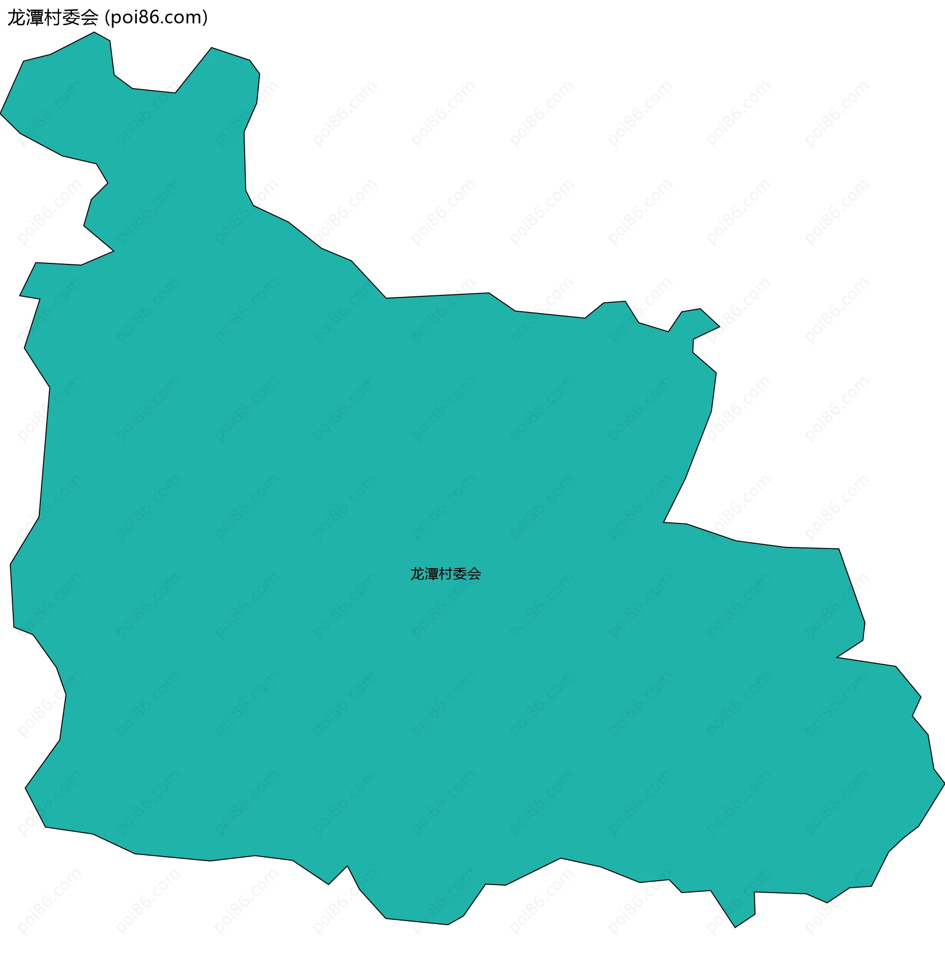 龙潭村委会边界地图
