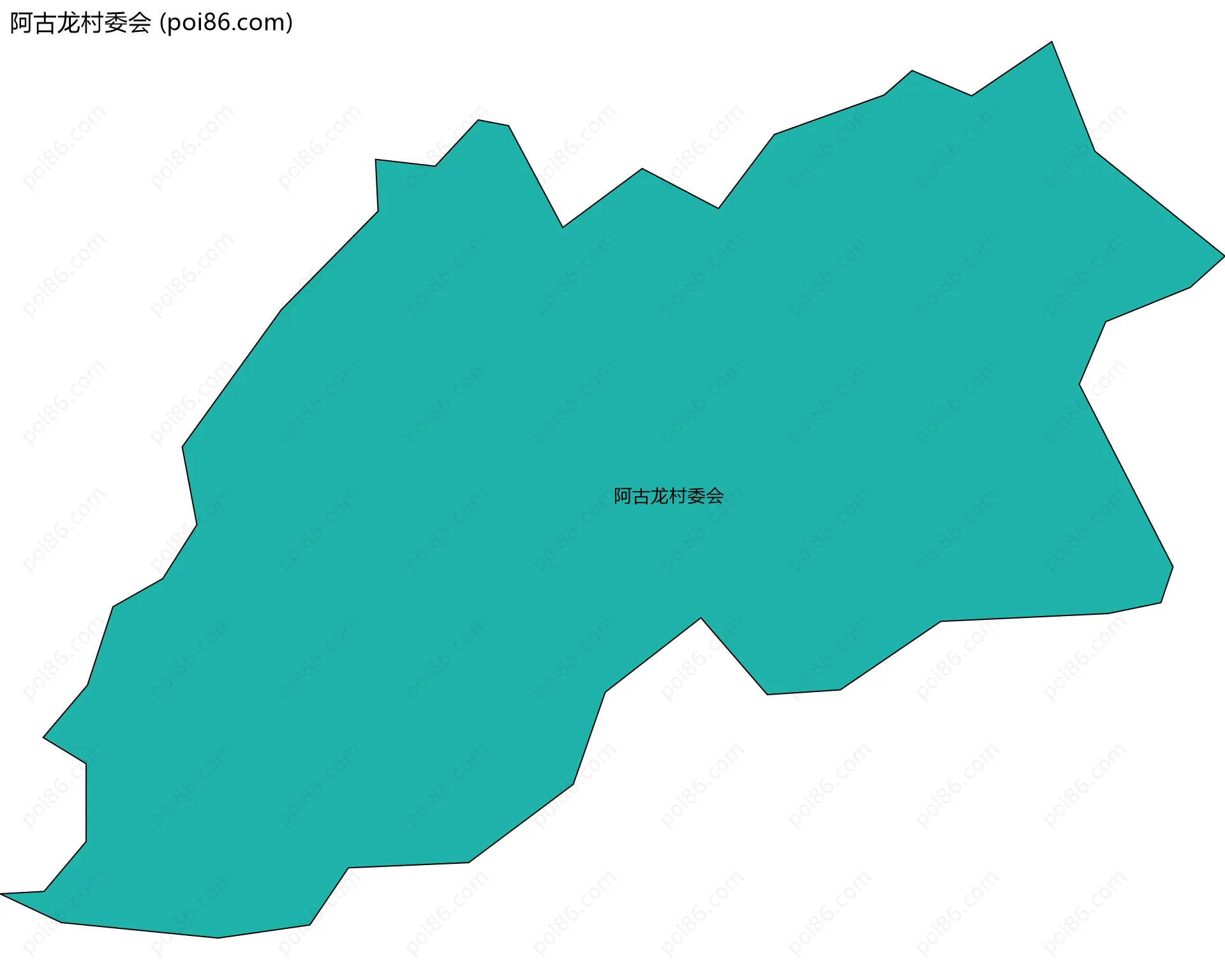 阿古龙村委会边界地图